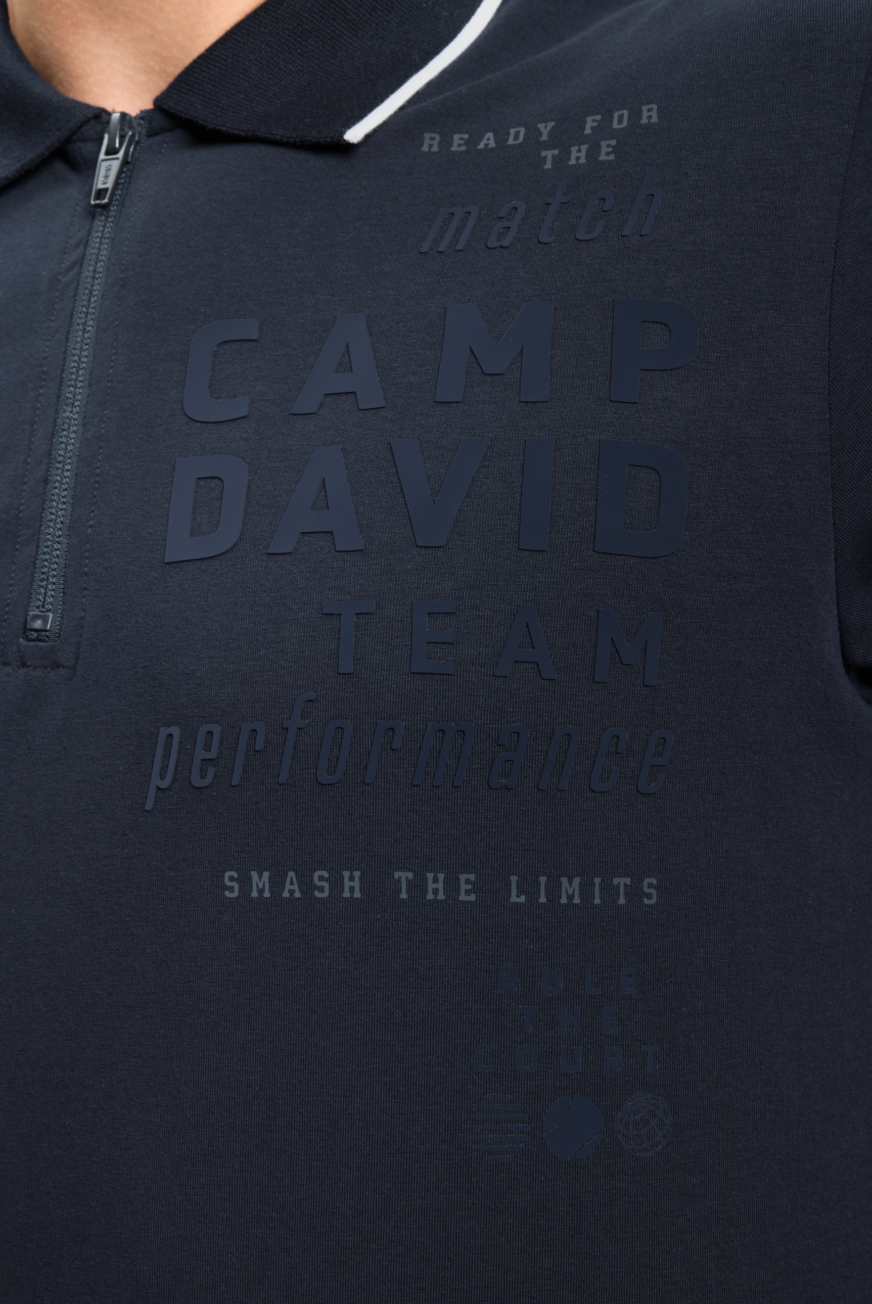 CAMP DAVID Poloshirt mit reflektierenden Details