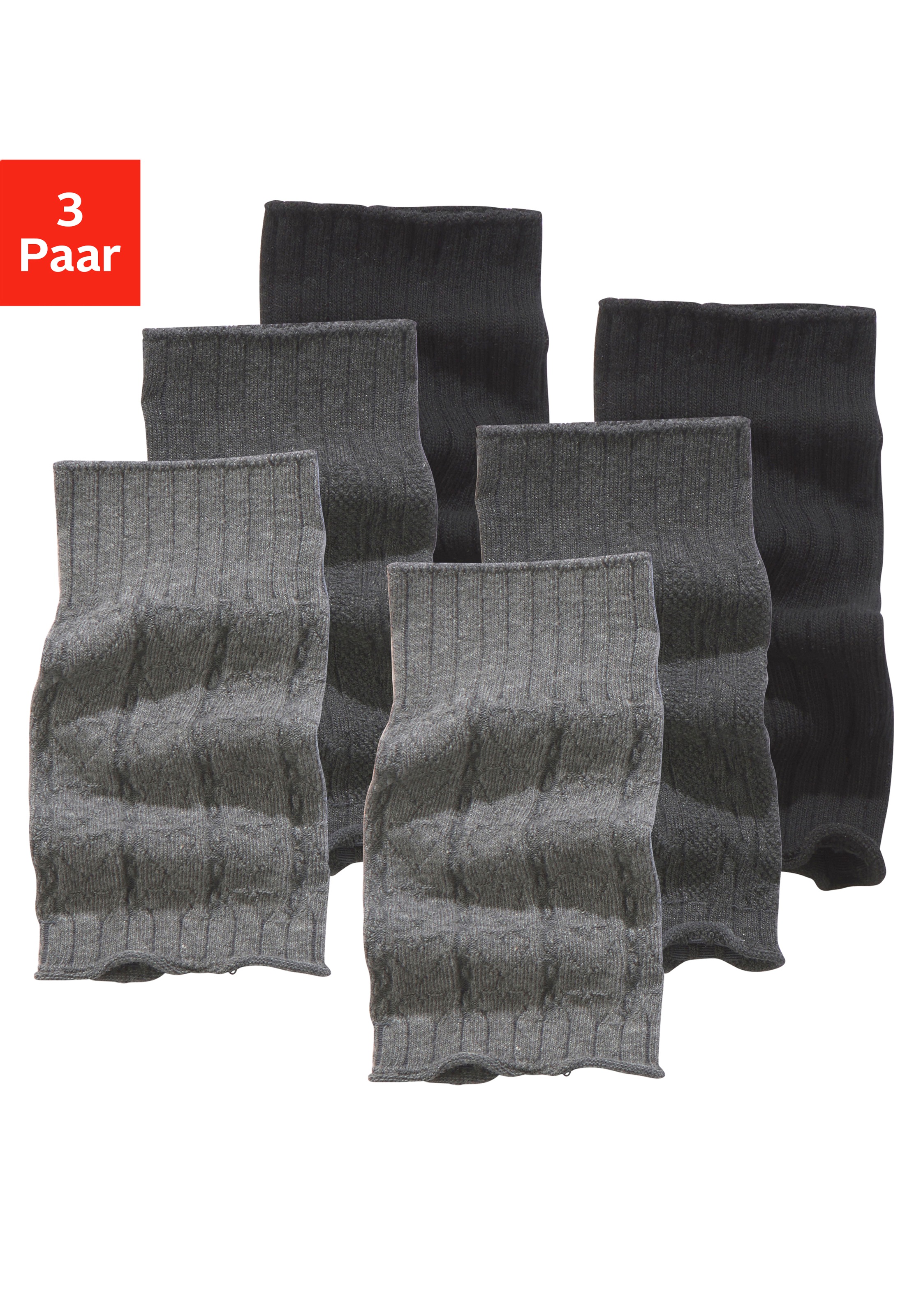 Lavana Stulpensocken "Damen Winter Beinwärmer, Boot Abdeckung" Packung, 3 Stk. tlg. für Stiefel und Boots