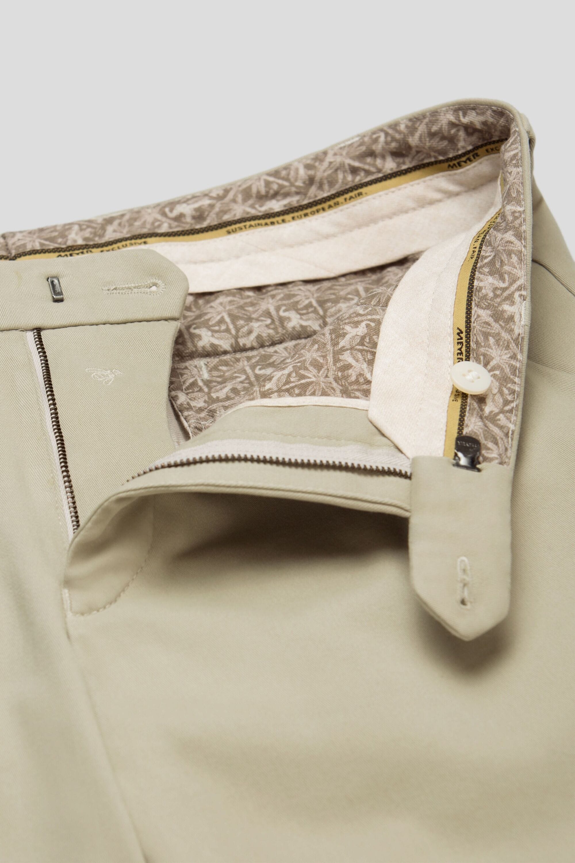 MEYER Chinos »BONN«  mit buntgewebtem Innenfutter