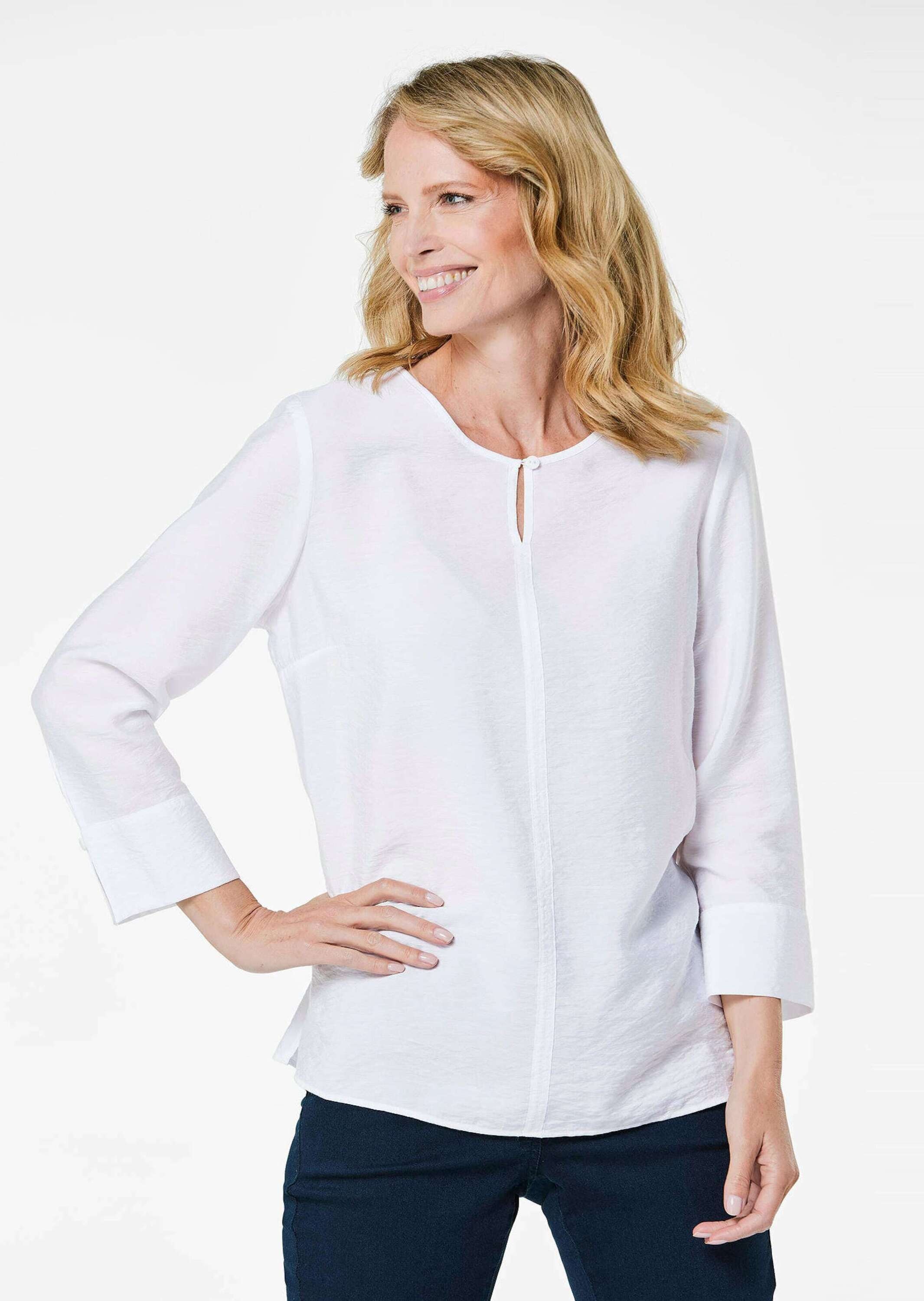 GOLDNER Schlupfbluse "Kurzgröße Elegante Schlupfbluse Damen aus Viskose mit günstig online kaufen