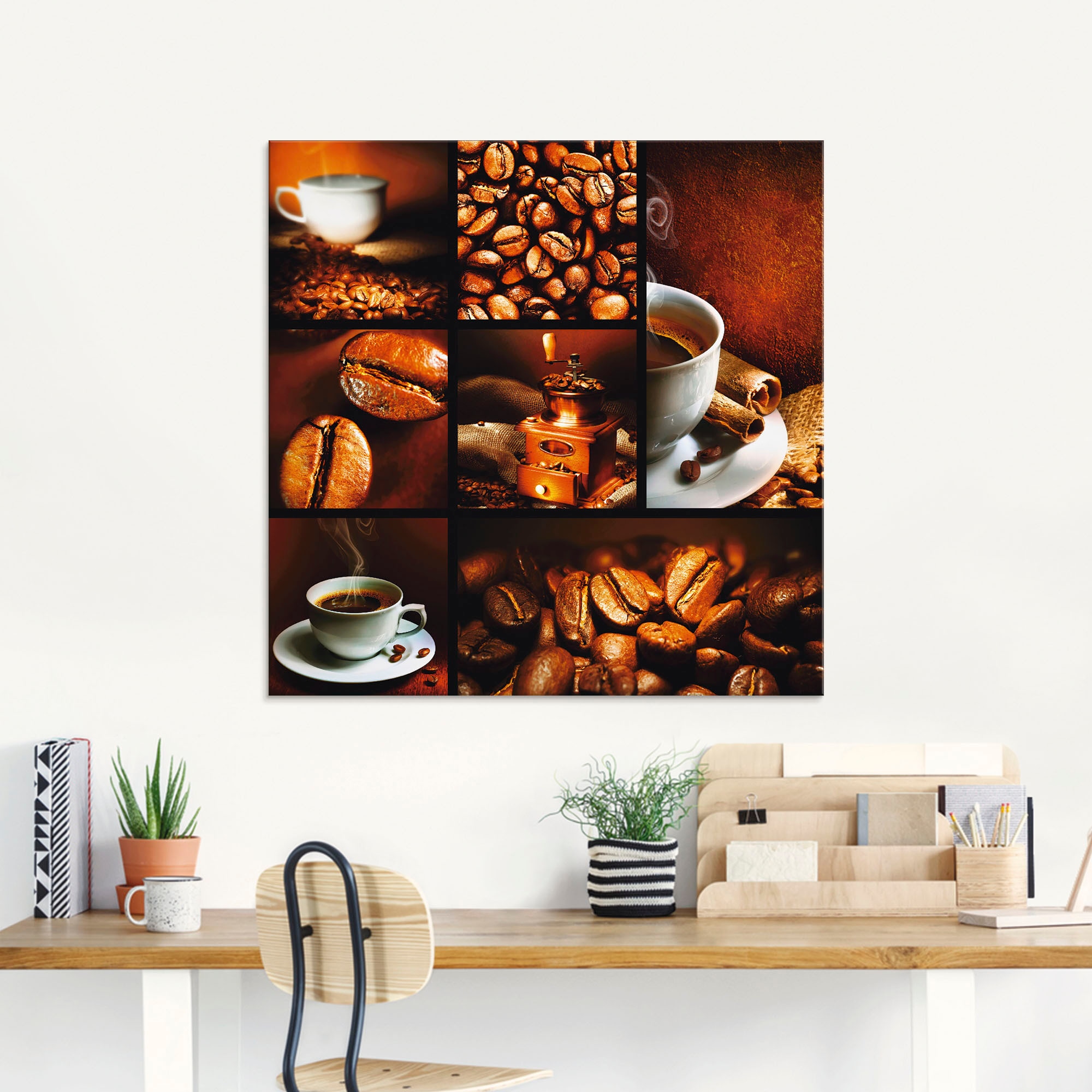 Artland Glasbild »Kaffee Collage«, Getränke, (1 St.), in verschiedenen Größen