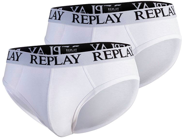 Replay Slip "SLIP Basic Cuff Logo 2pcs Bo", (Packung, 2er)