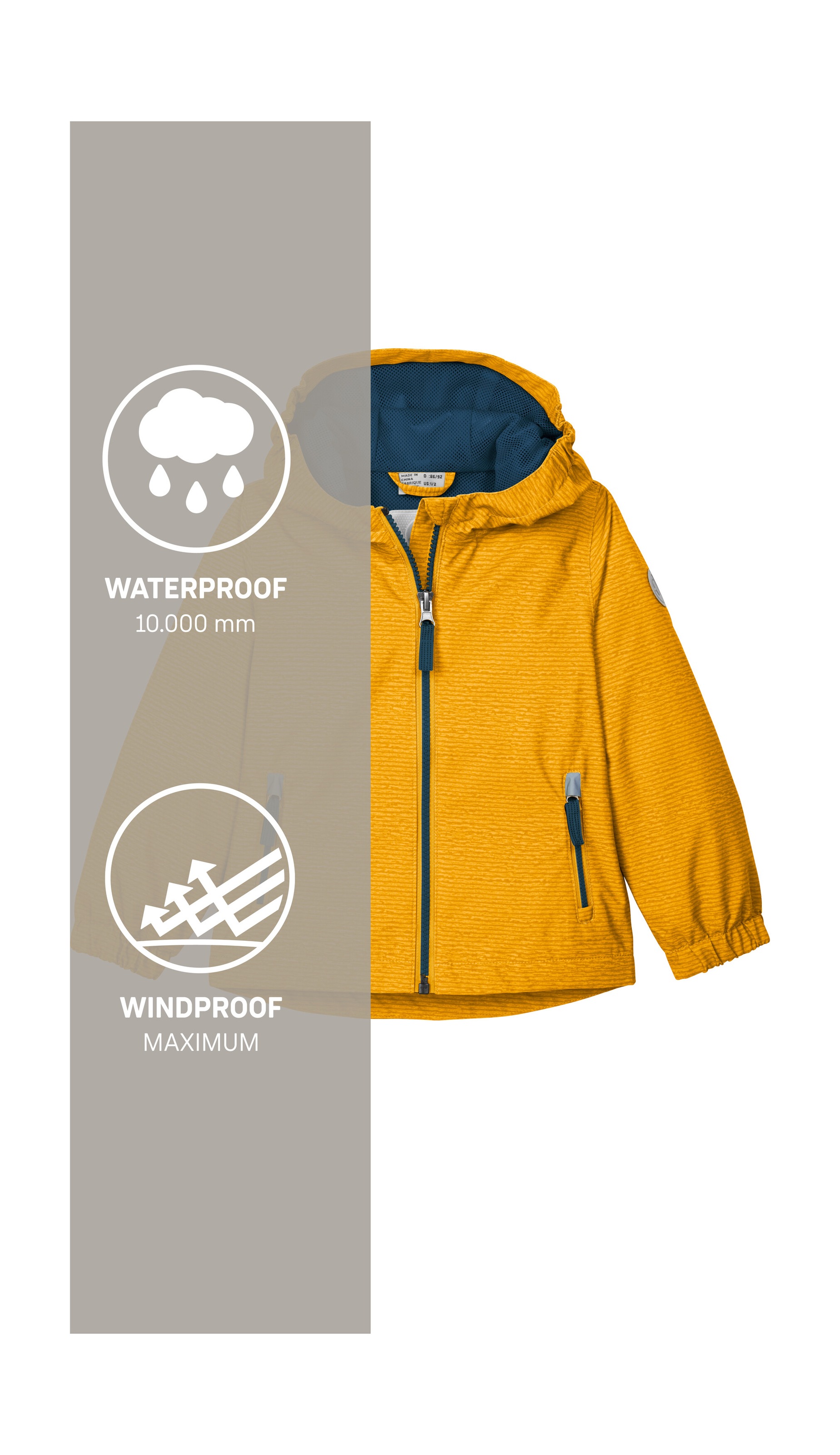 first instinct by killtec Funktionsjacke »FIOS 6 MNS JCKT«, Wasser- und winddichte Kinderjacke, verlängerbare Ärmeln, PFAS-frei