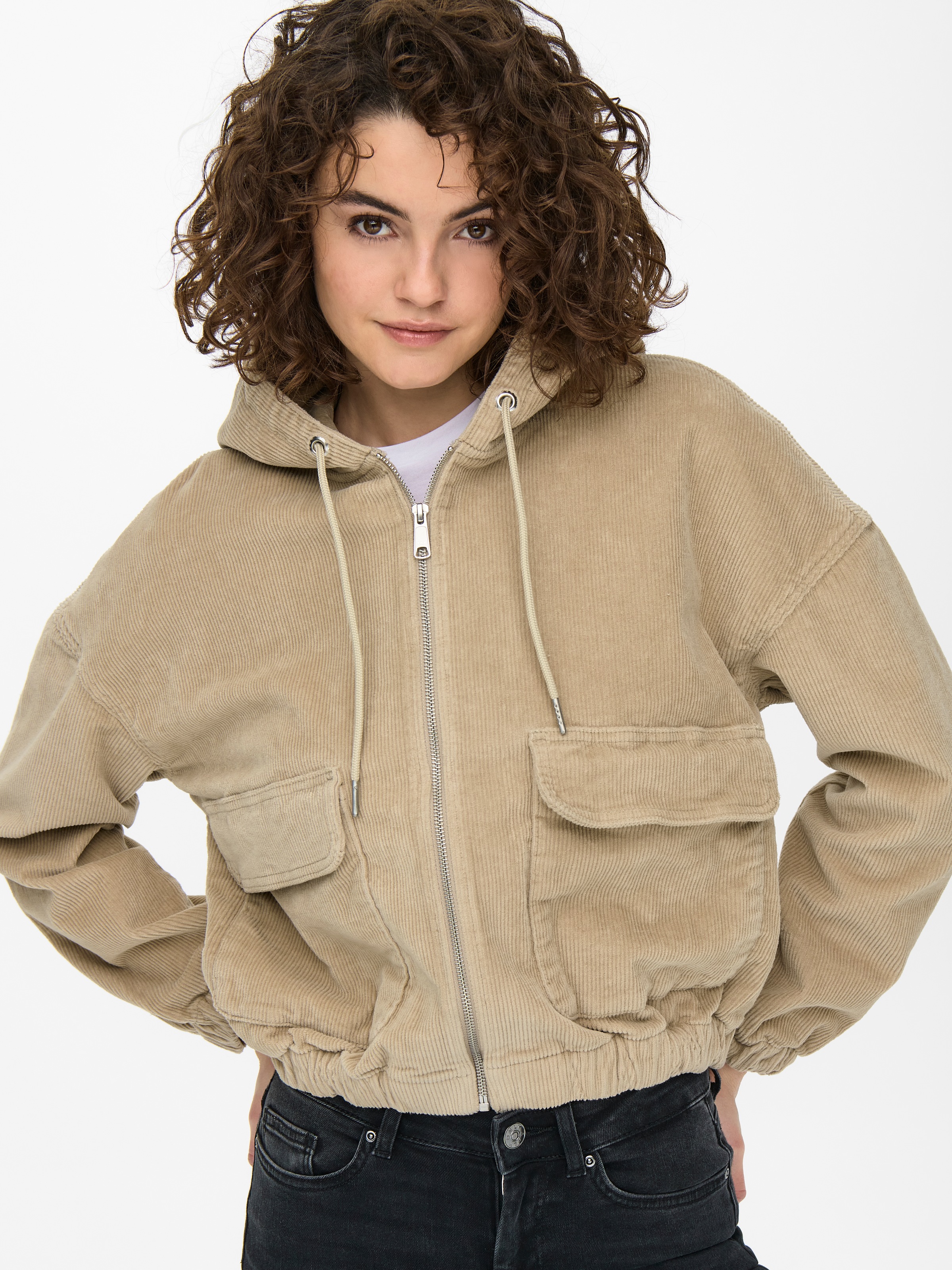 ONLY Cordjacke "ONLKENZIE L/S CORD JACKET PNT NOOS" mit Kapuze günstig online kaufen