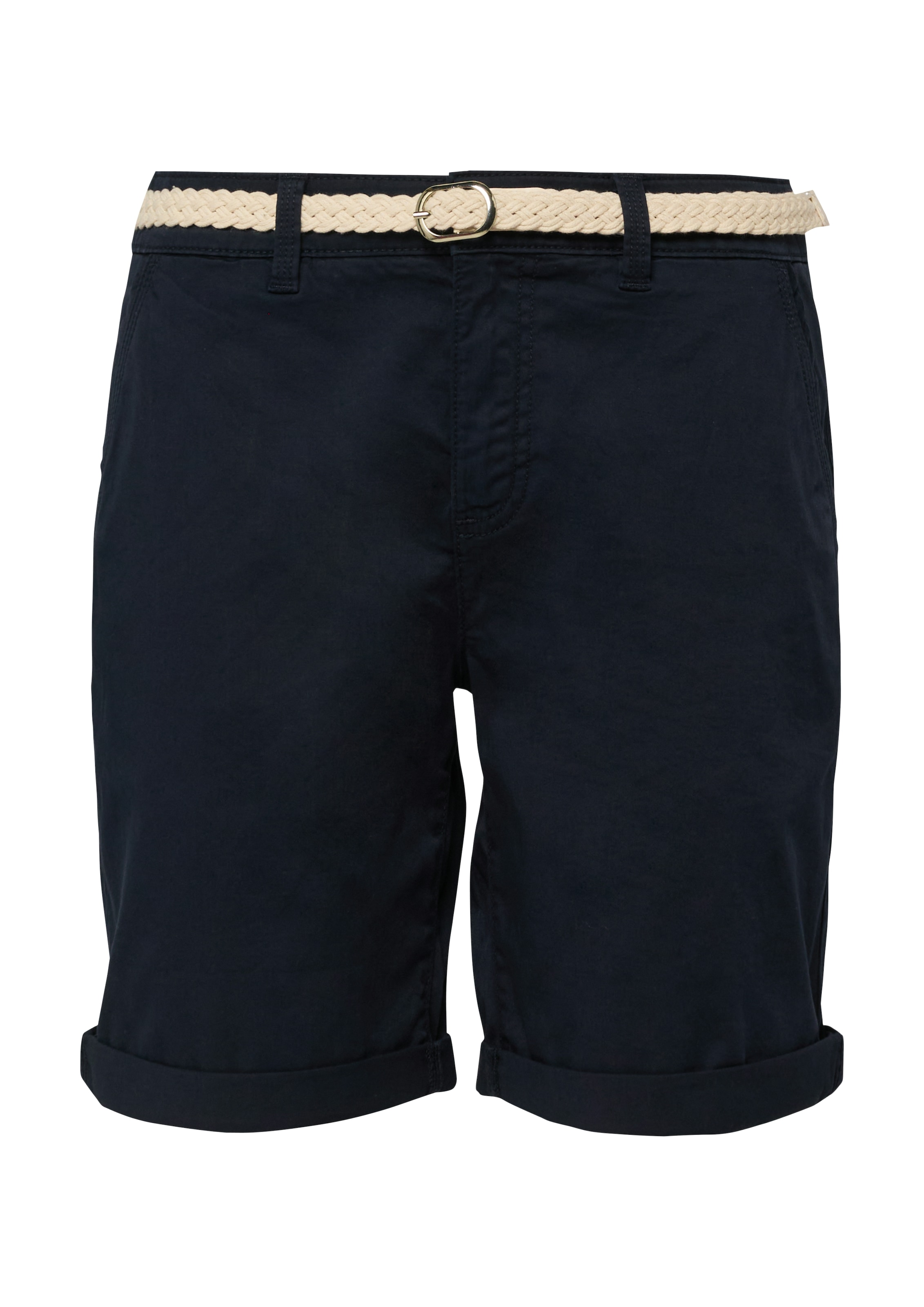 s.Oliver Bermudas inkl. geflochtenem Gürtel, Baumwollstretch günstig online kaufen