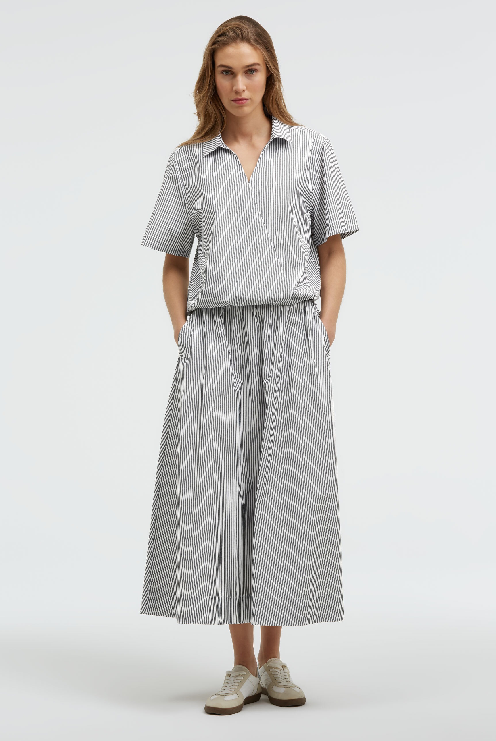 SENSES.THE LABEL Schlupfbluse mit Kellerfalte im Rücken