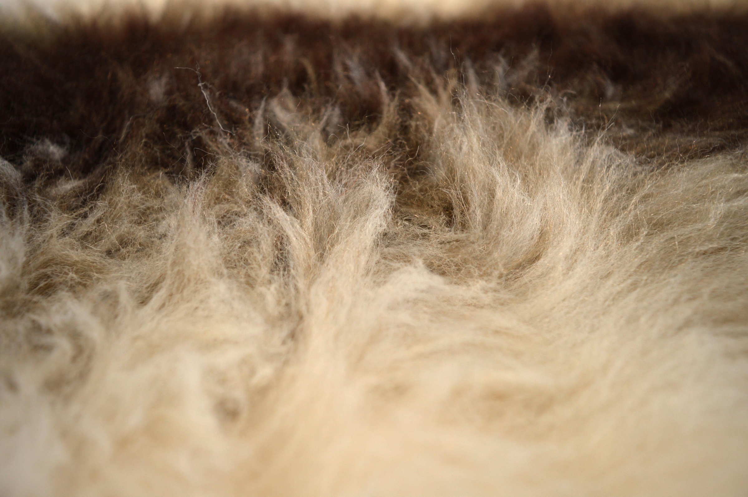 KiNZLER Fellteppich »Fell Streifen«, fellförmig, 70 mm Höhe, Kunstfell, synthetischer Flokati, waschbar