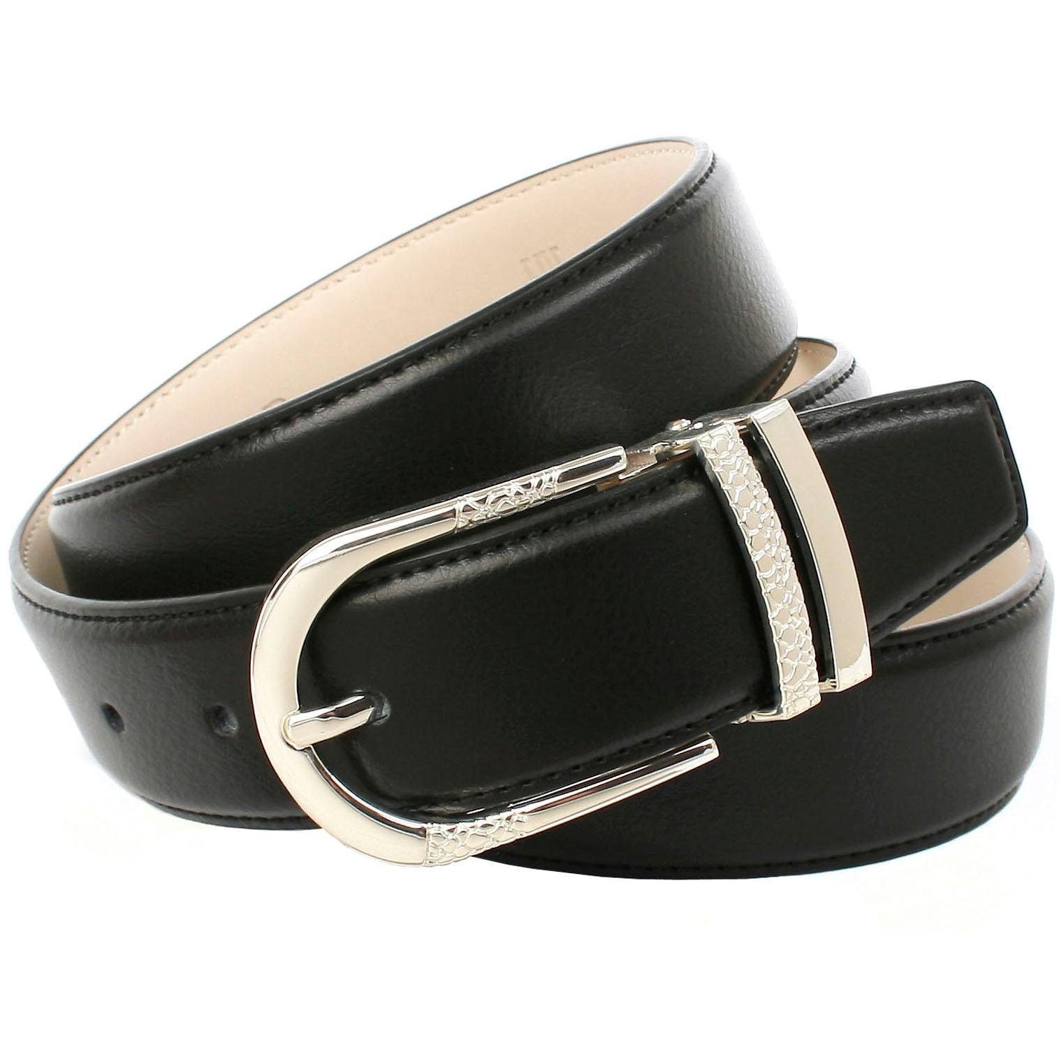 Anthoni Crown Ledergürtel mit dekorativer Metallschlaufe, Glattleder günstig online kaufen