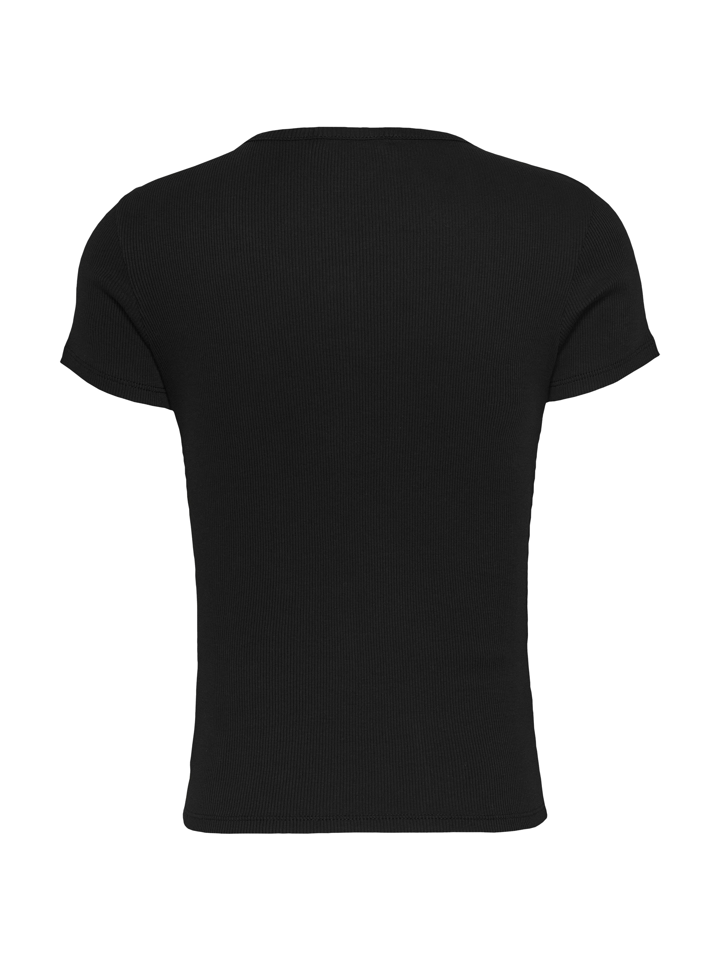 Tommy Jeans T-Shirt »TJW SLIM BUTTON RIB C-NECK SS«, mit Knöpfen