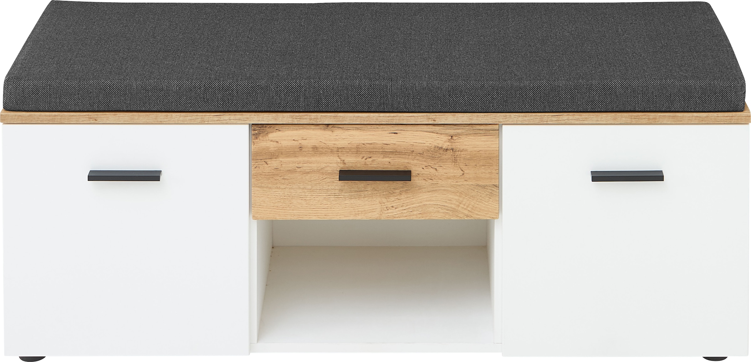 Innostyle Bank »Sparks Schuhbank, 120x47x38cm (B/H/T)«, (1 St.), 2 türig, 1 Schublade,2 Böden, Softclose, 1 Sitzkissen
