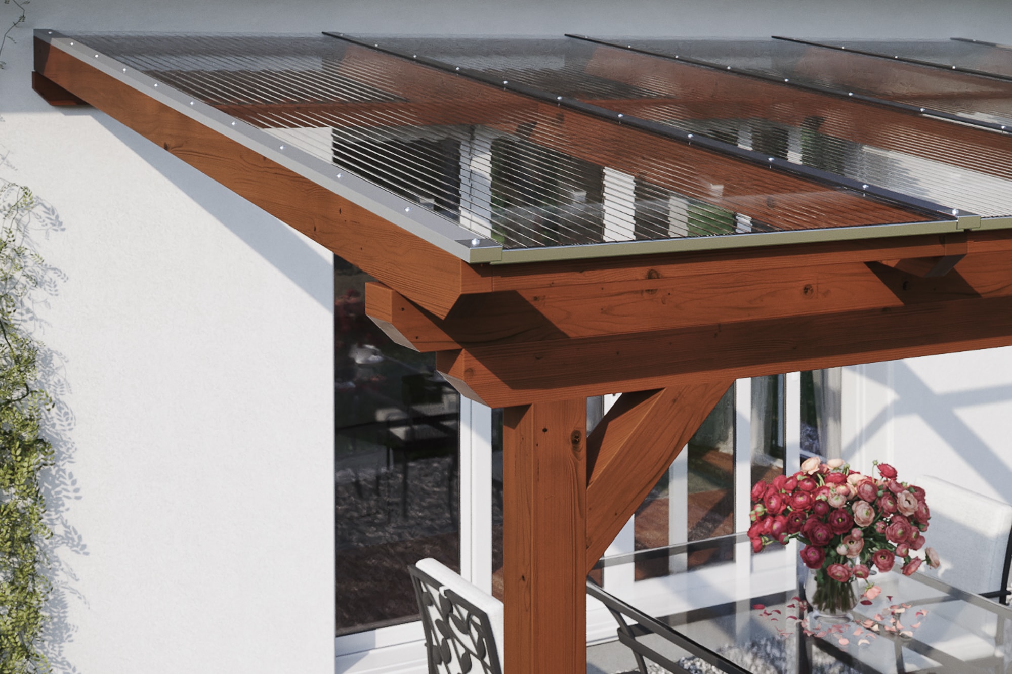 Skanholz Terrassendach »Ancona«, Leimholz