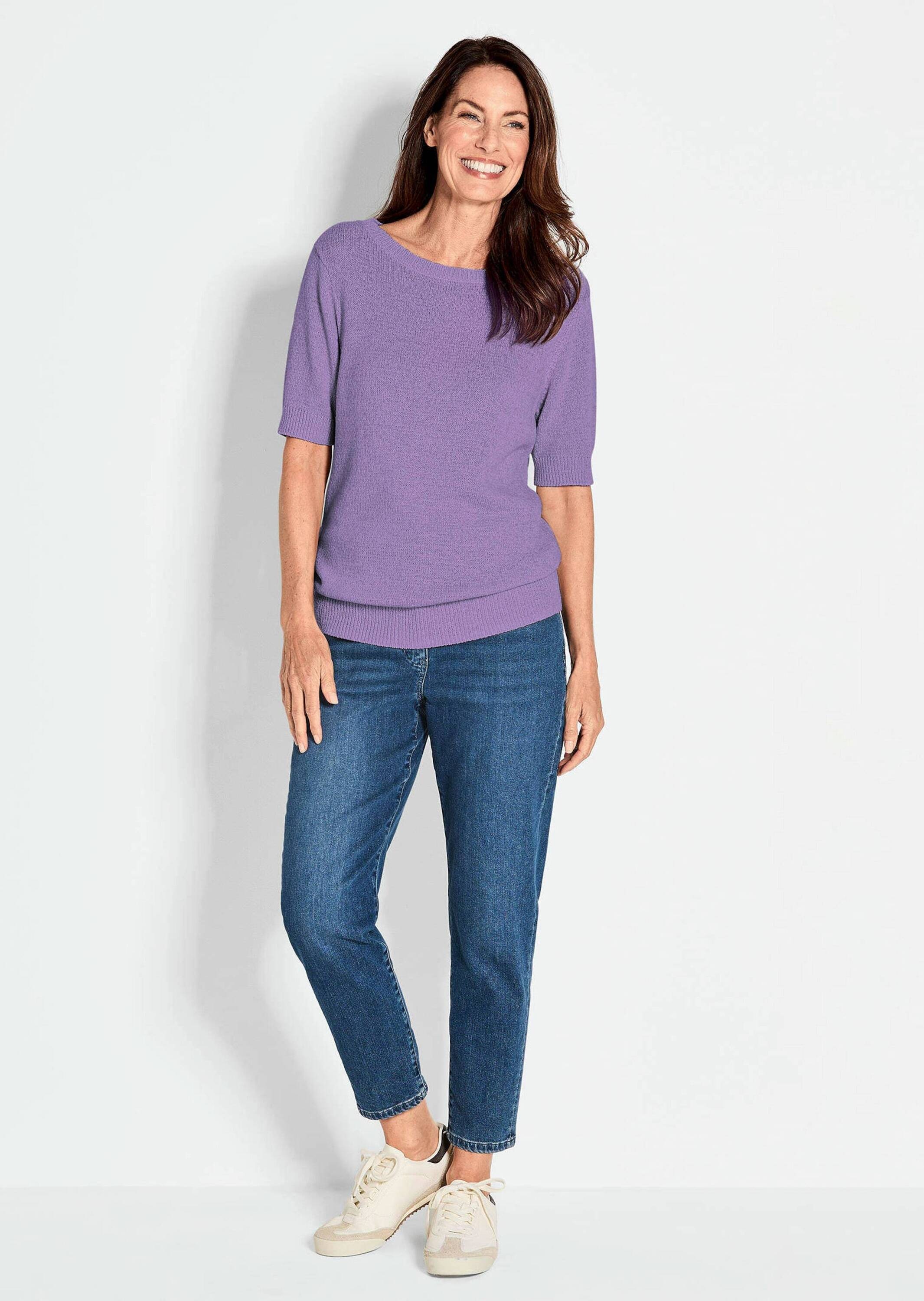 GOLDNER Rundhalspullover "Kurzgröße Pullover" günstig online kaufen