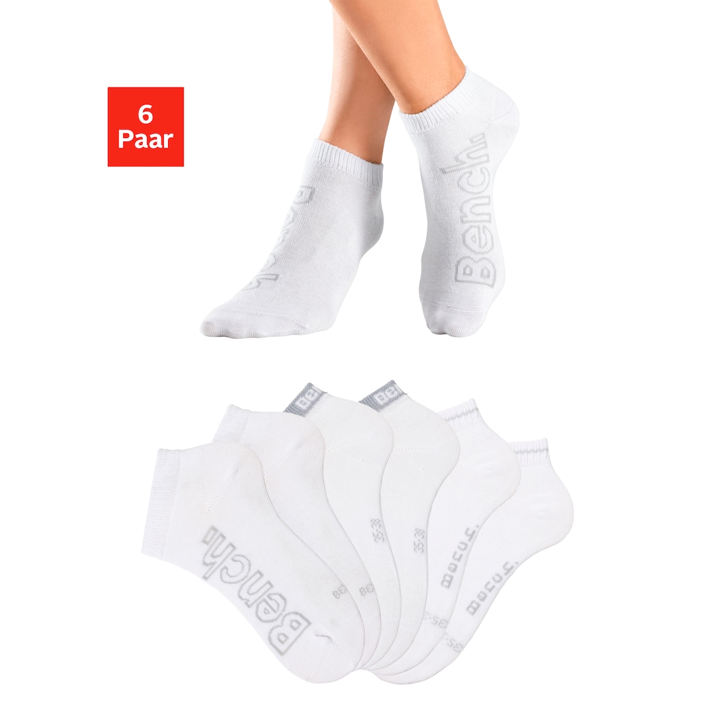 Bench. Sneakersocken, (Set, 6 Paar), mit unterschiedlichen Designs