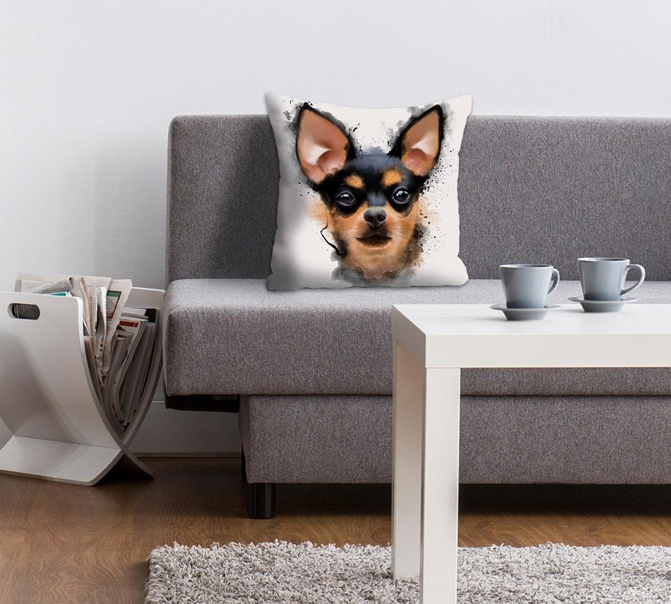 queence Dekokissen »Zwergpintscher« Kissenhülle ohne Füllung, 1 Stück