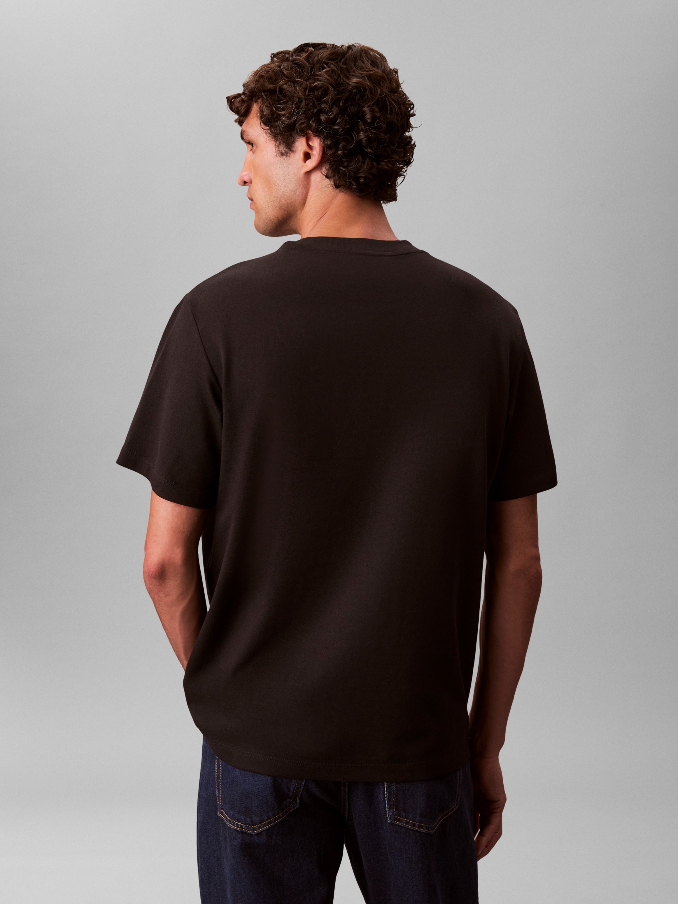 Calvin Klein T-Shirt »SS STRETCH PIQUE NANO EASY TEE« Mit Rundhalsausschnitt