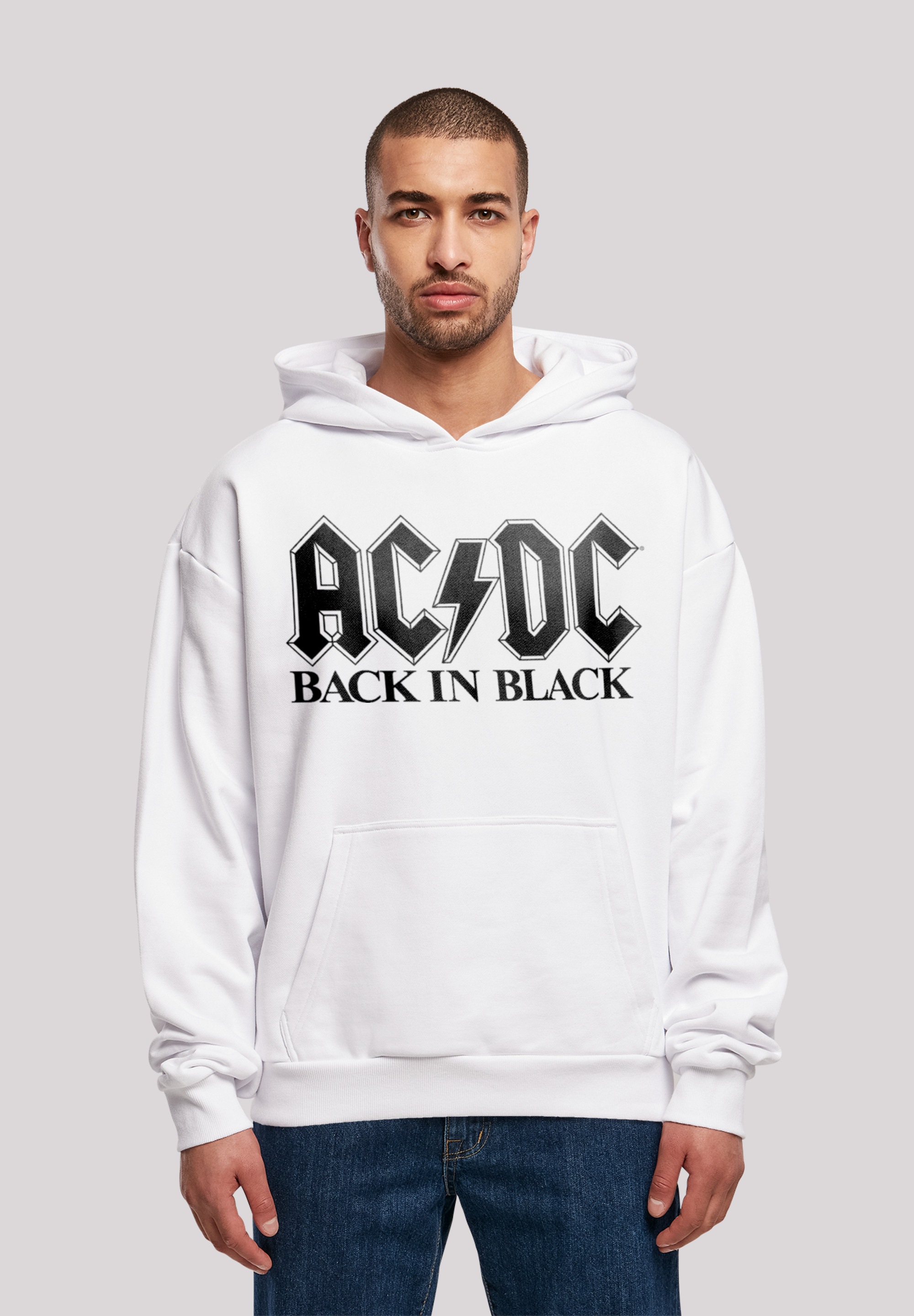 F4NT4STIC Kapuzenpullover "ACDC Back In Black Logo", Print