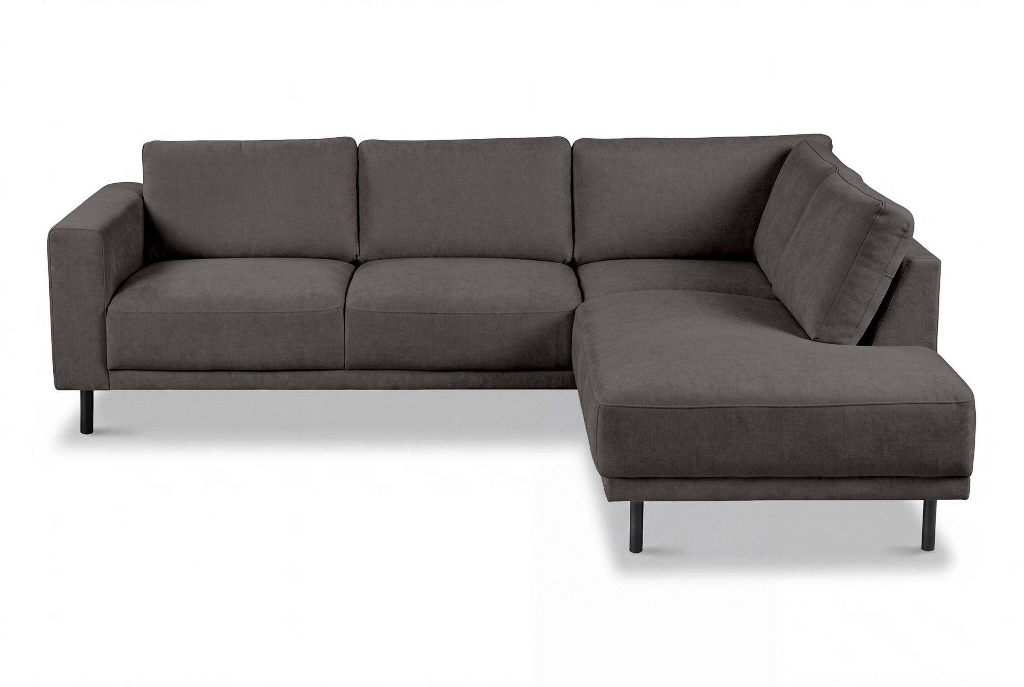 OTTO home Ecksofa »Sveeva, L-Form, B.240 cm, schwarze Metallfüße« langlebiger Strukturstoff, mit Wellenunterfederung, viele Farben