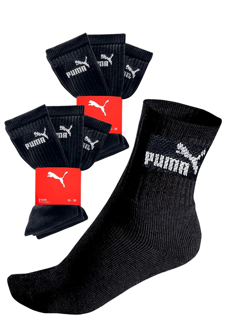 PUMA Sportsocken, (6 Paar), mit klassischer Rippe günstig online kaufen