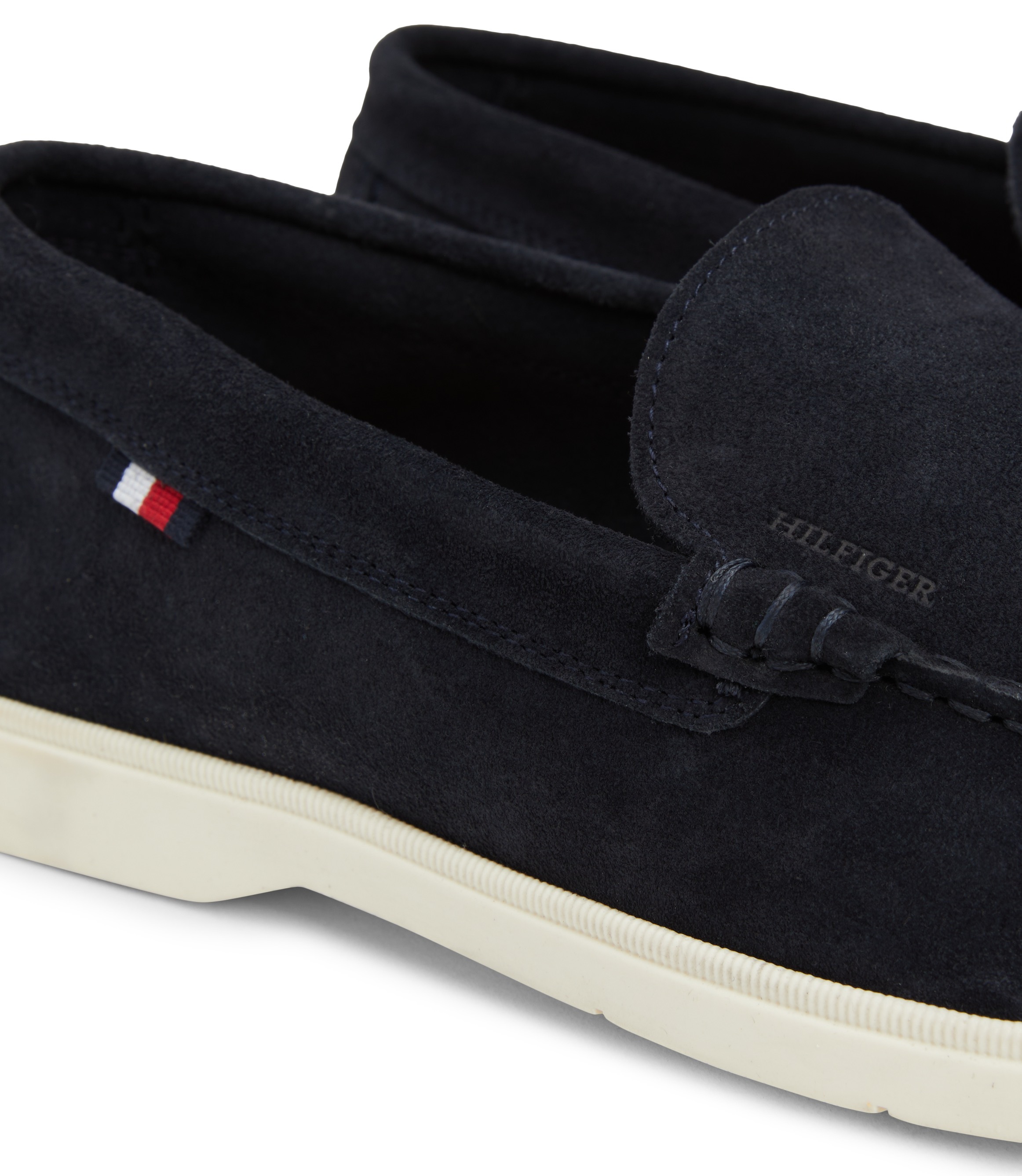 Tommy Hilfiger Slipper "HILFIGER CASUAL SUEDE LOAFER", Businessmode, Schlup günstig online kaufen