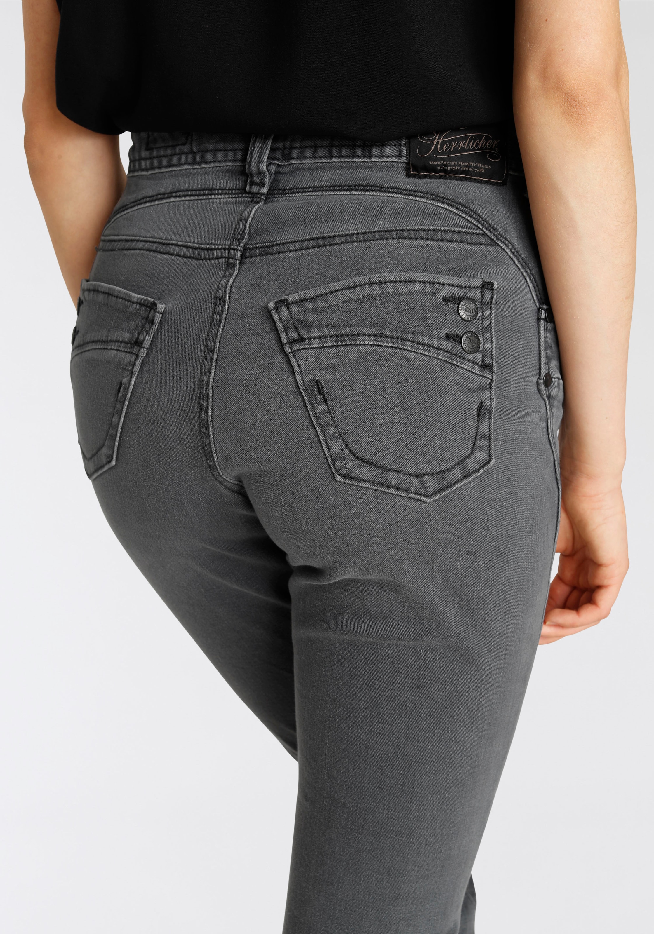 Herrlicher High-waist-Jeans »PIPER HI SLIM ORGANIC DENIM CASHMERE TOUCH«, umweltfreundlich  dank Kitotex Technologie bestellen | BAUR