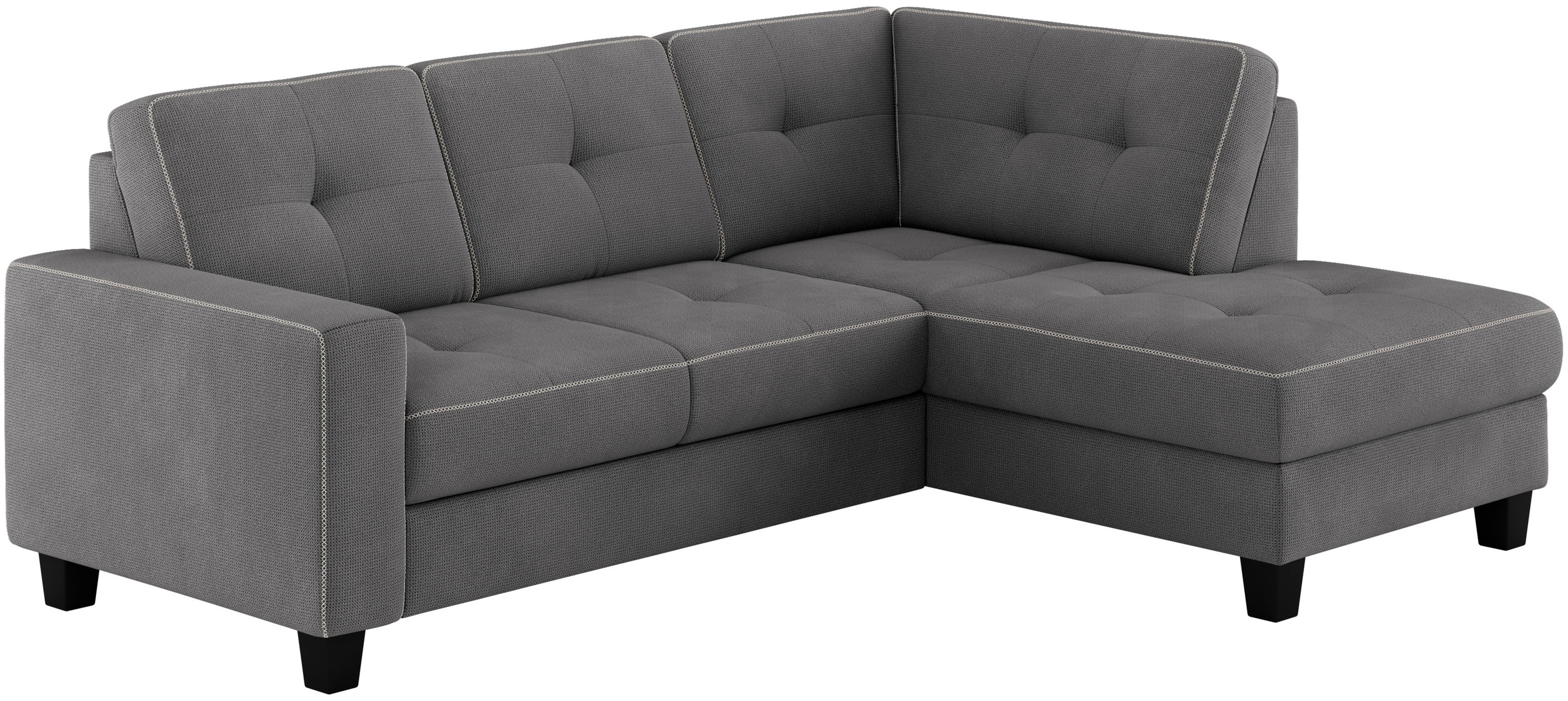 Places of Style Ecksofa »Varese«, Kreuznaht in beige