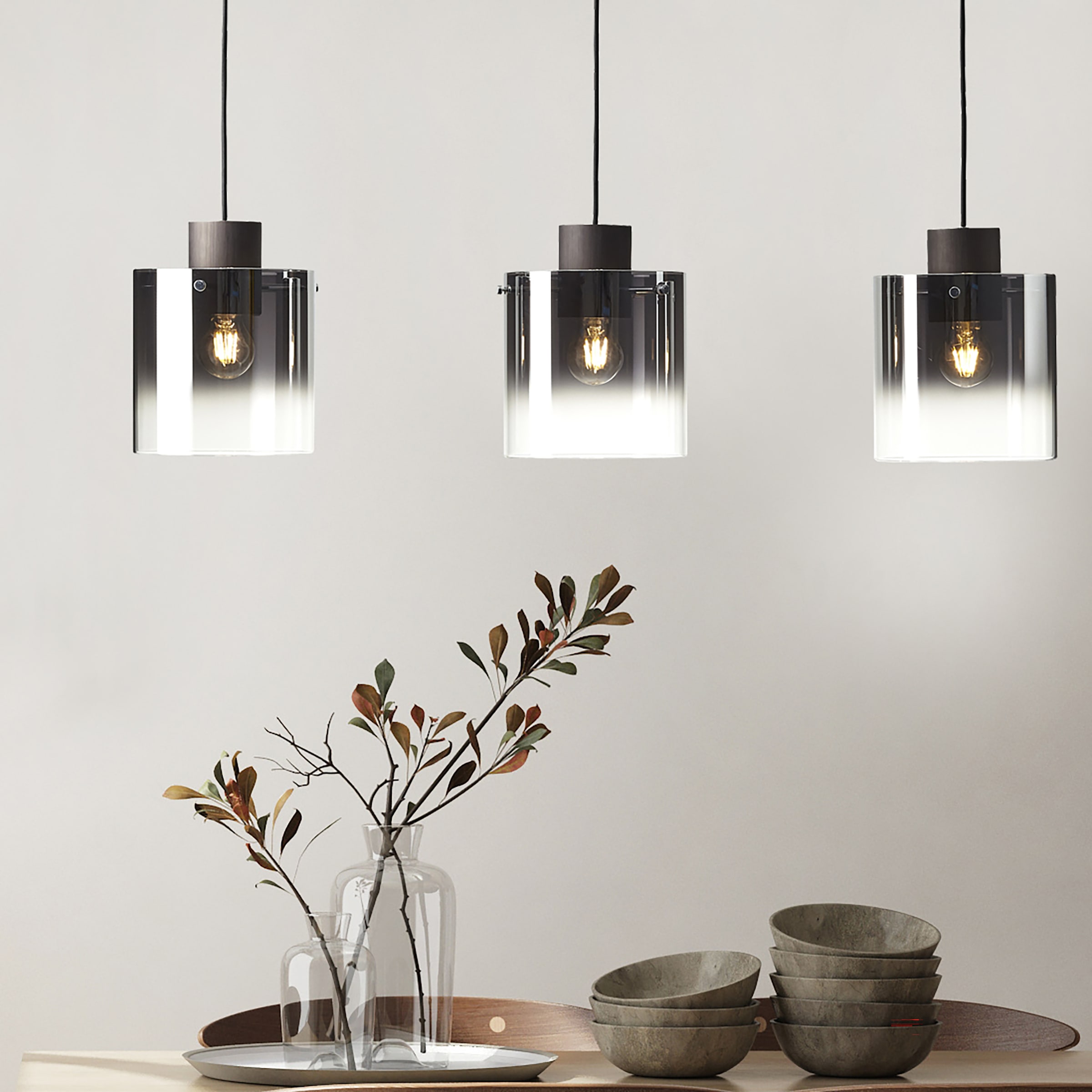 Brilliant Pendelleuchte »Beth« E27 1 Stk. 122 cm Höhe, E27, max. 60 W, Metall/Glas, Kaffee/rauchglas