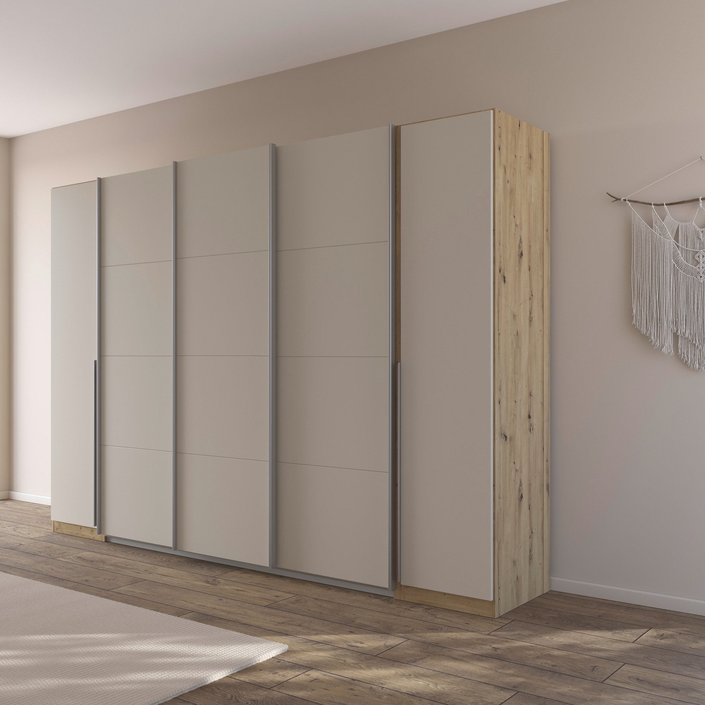 Thumbnail - rauch Schwebetürenschrank "Agordo" im angesagten Mix aus Dreh- und Schwebetüren, durchdachte Innenausstattung, in zwei G...