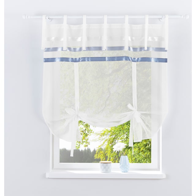 my home Bindegardine »EBY«, (1 St.), Transparent, Satin, Polyester  bestellen | BAUR