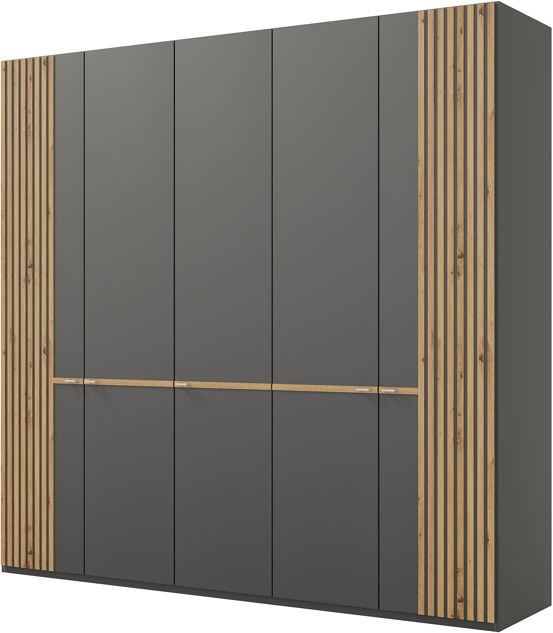 Musterring Kleiderschrank "Isabelle" Lamellen in Eiche, Griffe in silber, verschiedene Größen und Farben