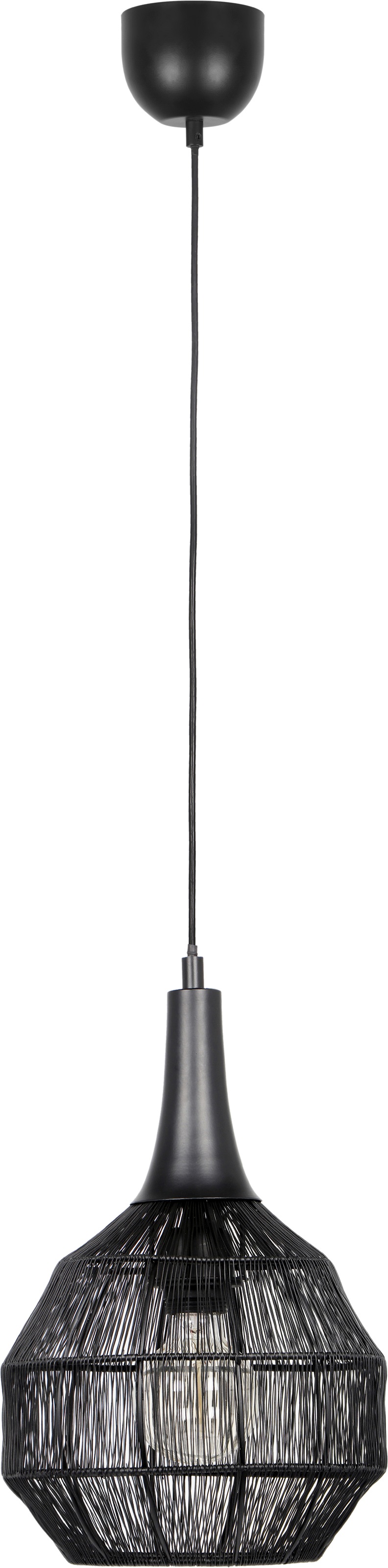 TRIO Leuchten Pendelleuchte »SORAYA, 1-flammige Hängelampe mit Drahtgeflecht Lampenschirm« E27 1 Stk. warmweiß - kaltweiß exkl 1xE27 max 10W Höhe bis 150 cm einstellbar Hängeleuchte Wohnzimmer