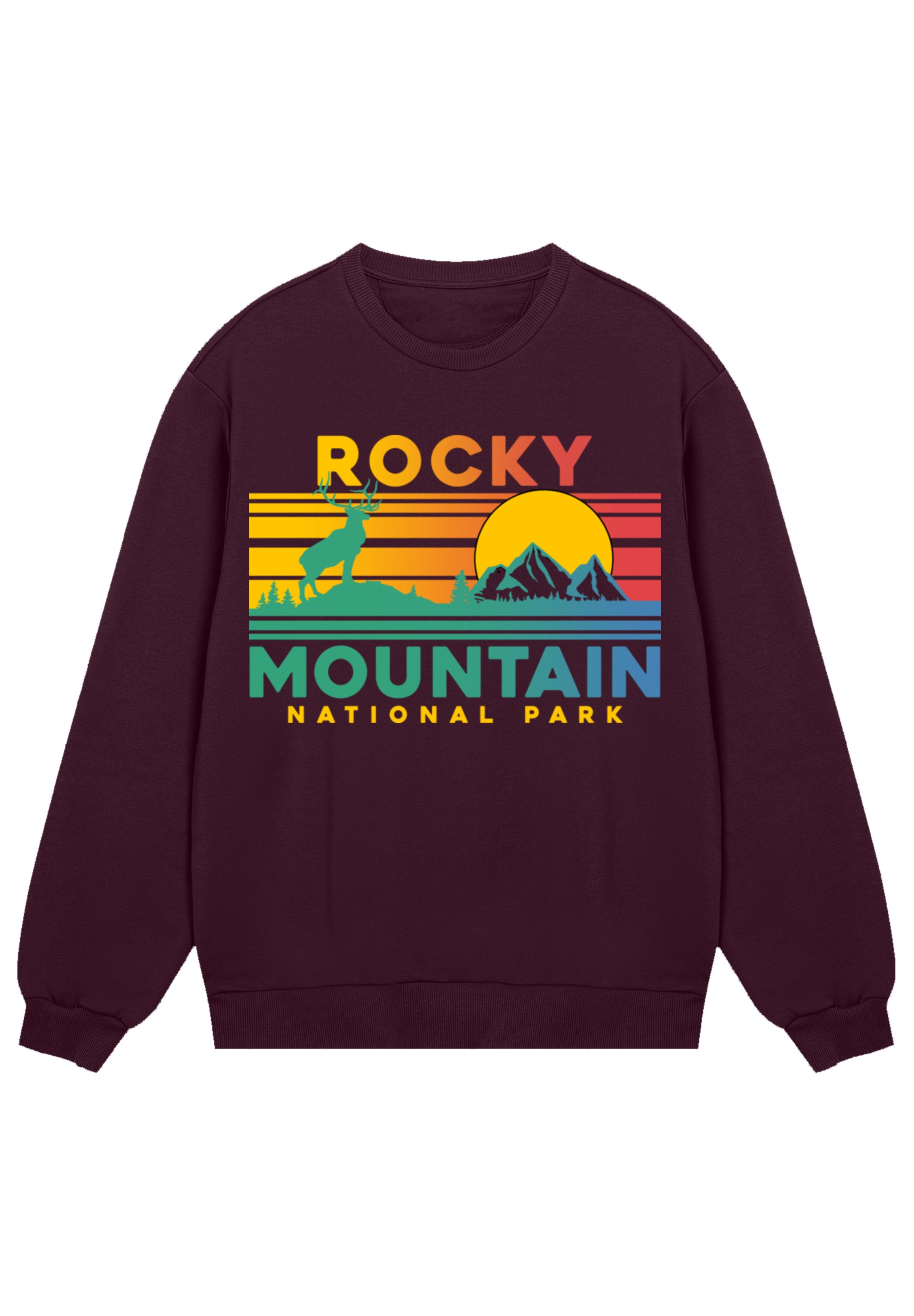 F4NT4STIC Sweatshirt »US National Parks Rocky Mountain Sunset«, Premium Qualität
