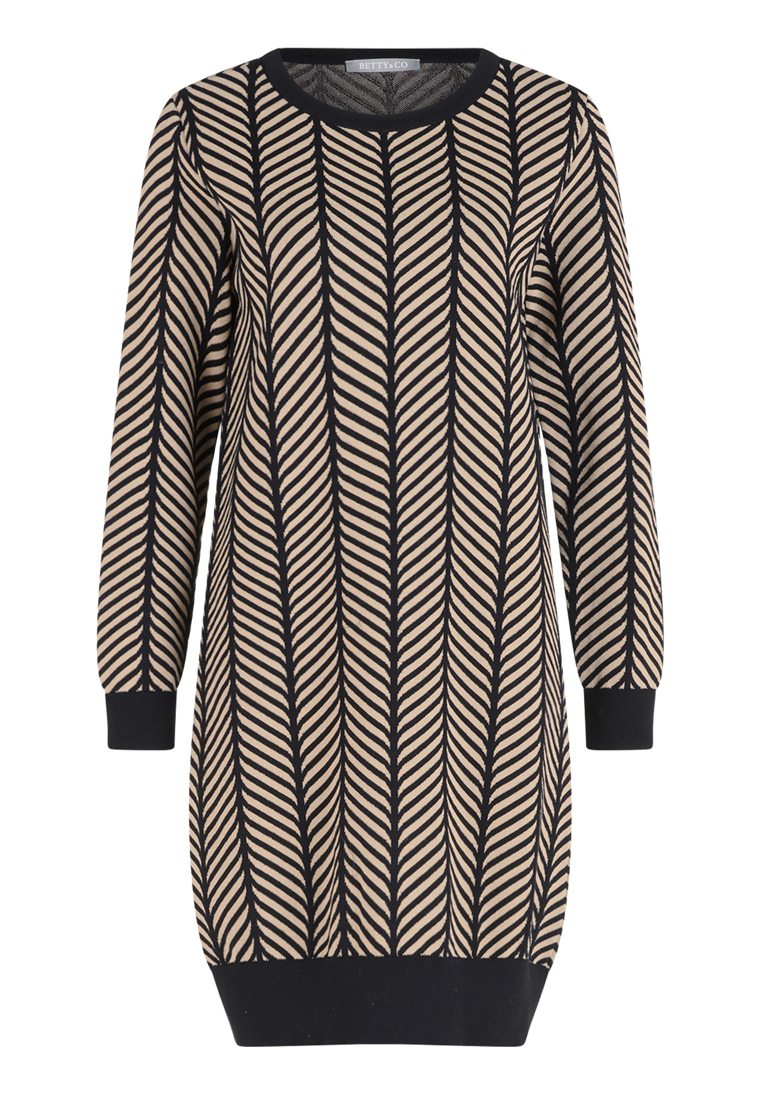 Betty&Co Strickkleid "Damen Strickkleid mit Jacquard" Ohne Tasche Jacquard günstig online kaufen