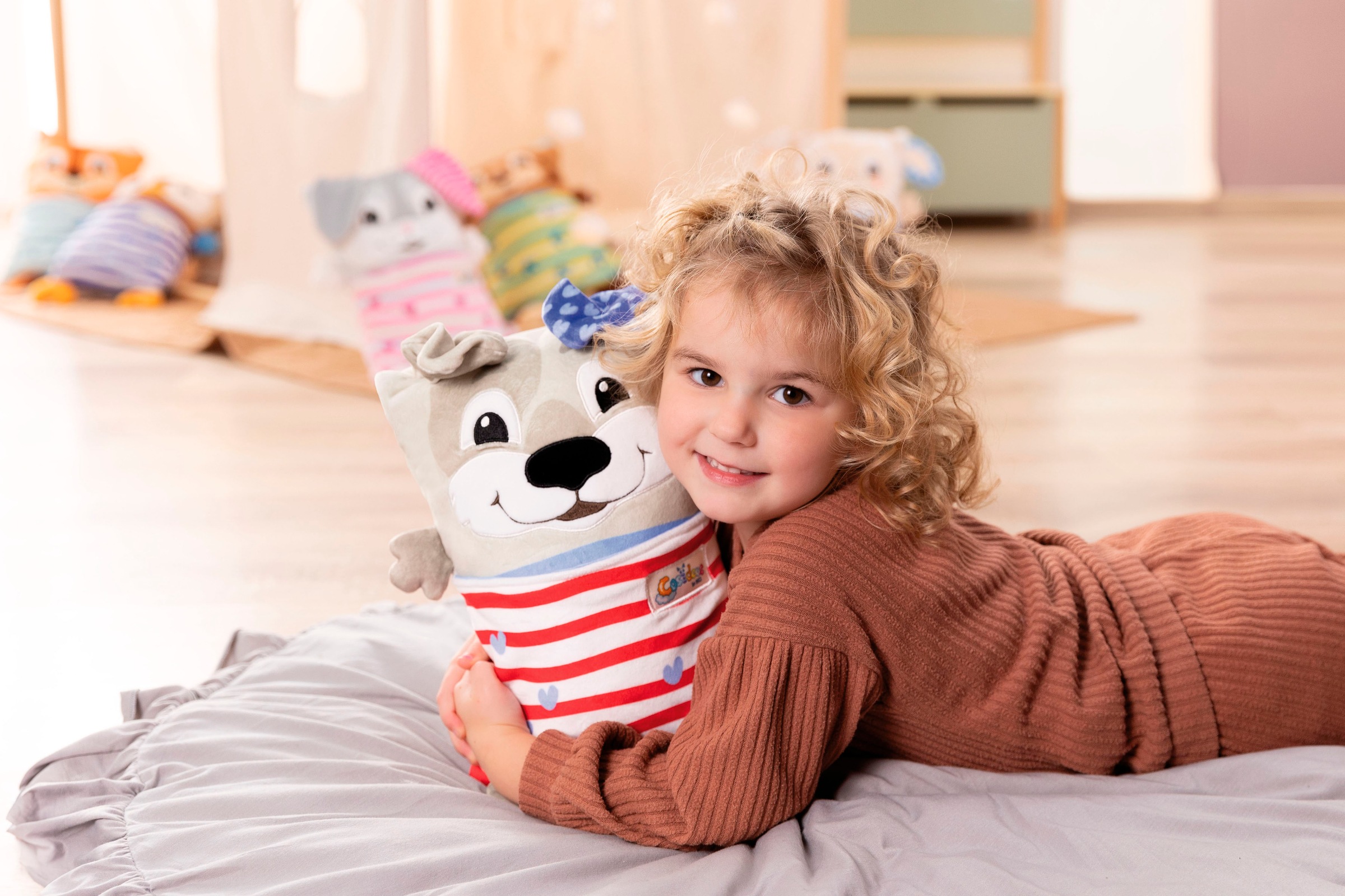 Nici Kuscheltier »Cosidoos, Hund mit Wendefunktion 30x20 cm«, enthält recyceltes Material (Global Recycled Standard)