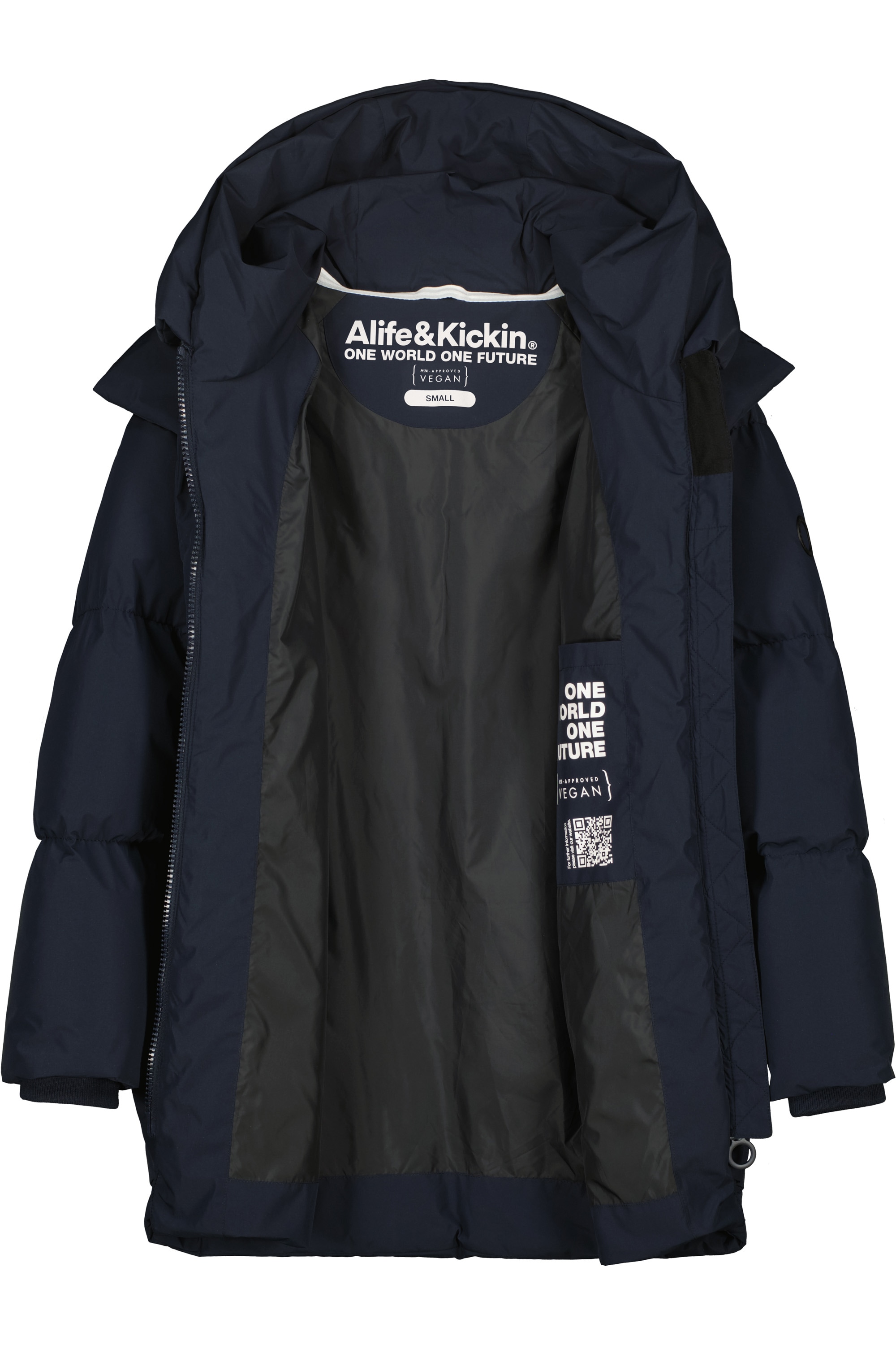 Alife & Kickin Winterjacke »Damen LykkeAK A«, mit Kapuze, Moderne gefütterte Jacke mit großer gefütterter Kapuze