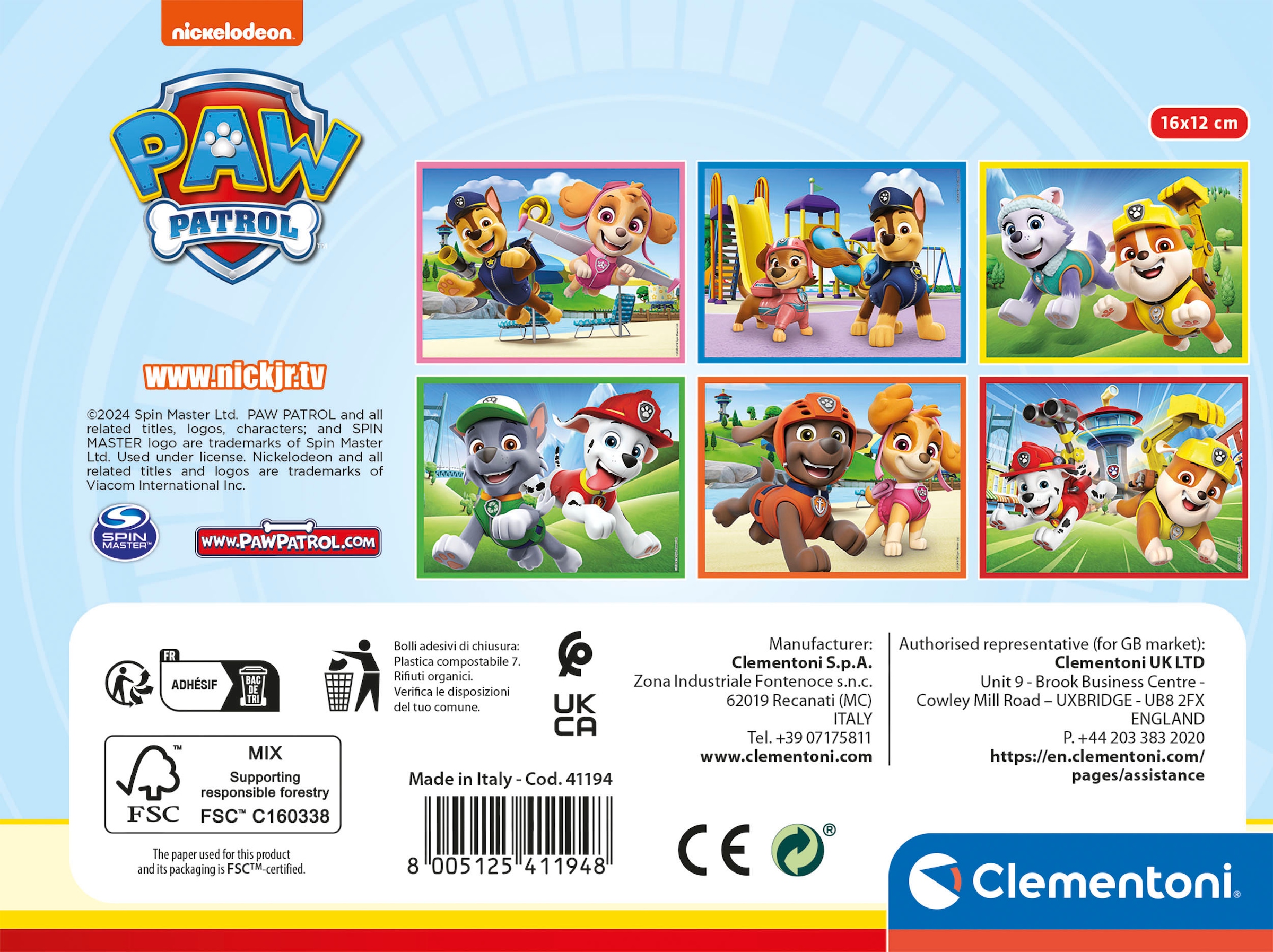 Clementoni® Würfelpuzzle »Paw Patrol«, Made in Europe; FSC® - schützt Wald - weltweit