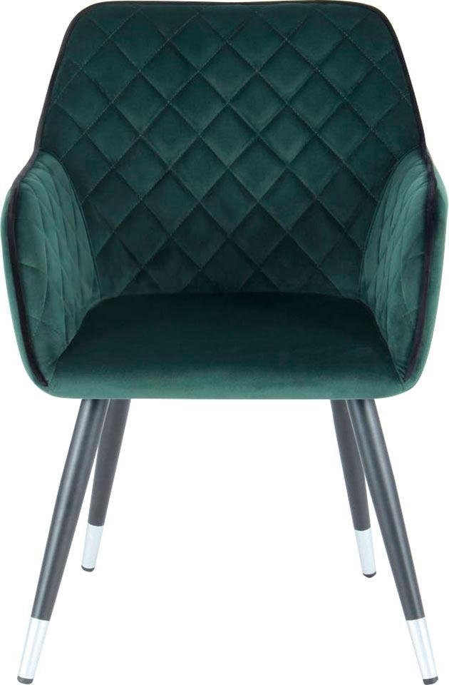 Kayoom Stuhl »Amino 625, stilvoller Design-Stuhl,samtweicher Bezug aus Velvet-Stoff«, 1 St., samtweicher Bezug, elegant, glamourös, elegante Optik