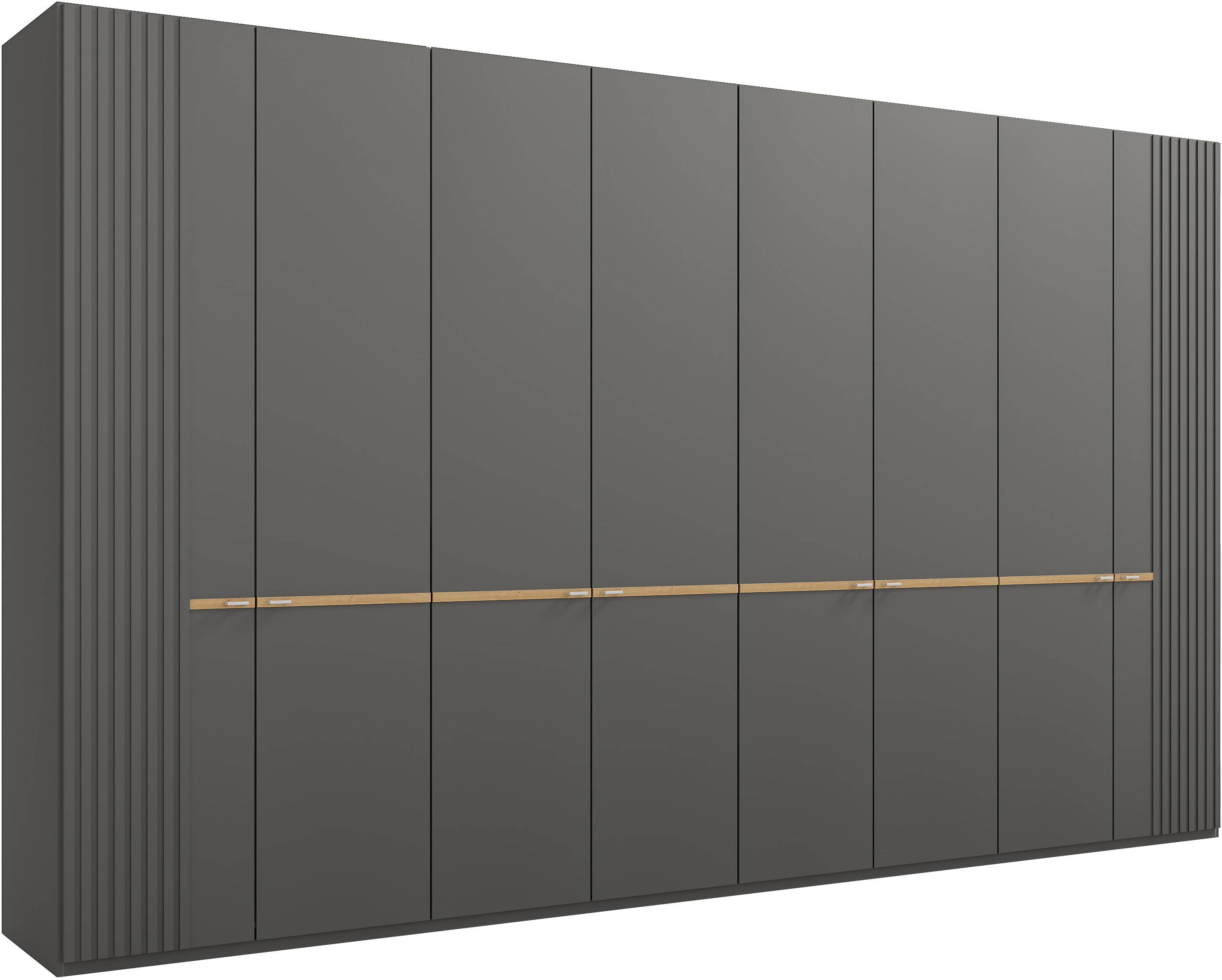 Musterring Kleiderschrank "Isabelle" Lamellen in Korpusfarbe, Griffe in silber, versch. Größen und Farben