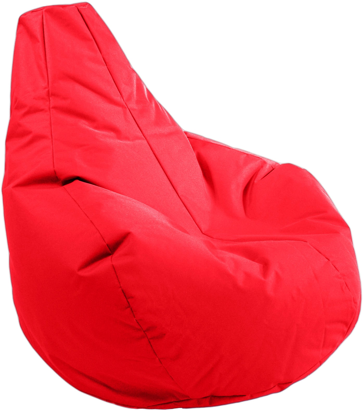 Sitzsack KINZLER, B:100cm H:100cm, rot, Polyester, Kinderzimmer, Sitzsäcke, "Gamer", Uni Farben, mit Rückenlehne, Outdoor geeignet, Kinderzimmer
