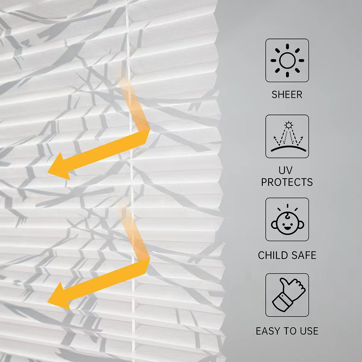 K-HOME Plissee »Plissee Ausbrenner Streifen, Klemmfix, ohne Bohren, Lichtschutz« Lichtschutz ohne Bohren verspannt Klemmfix-Plissee mit Ausbrenner Stoff