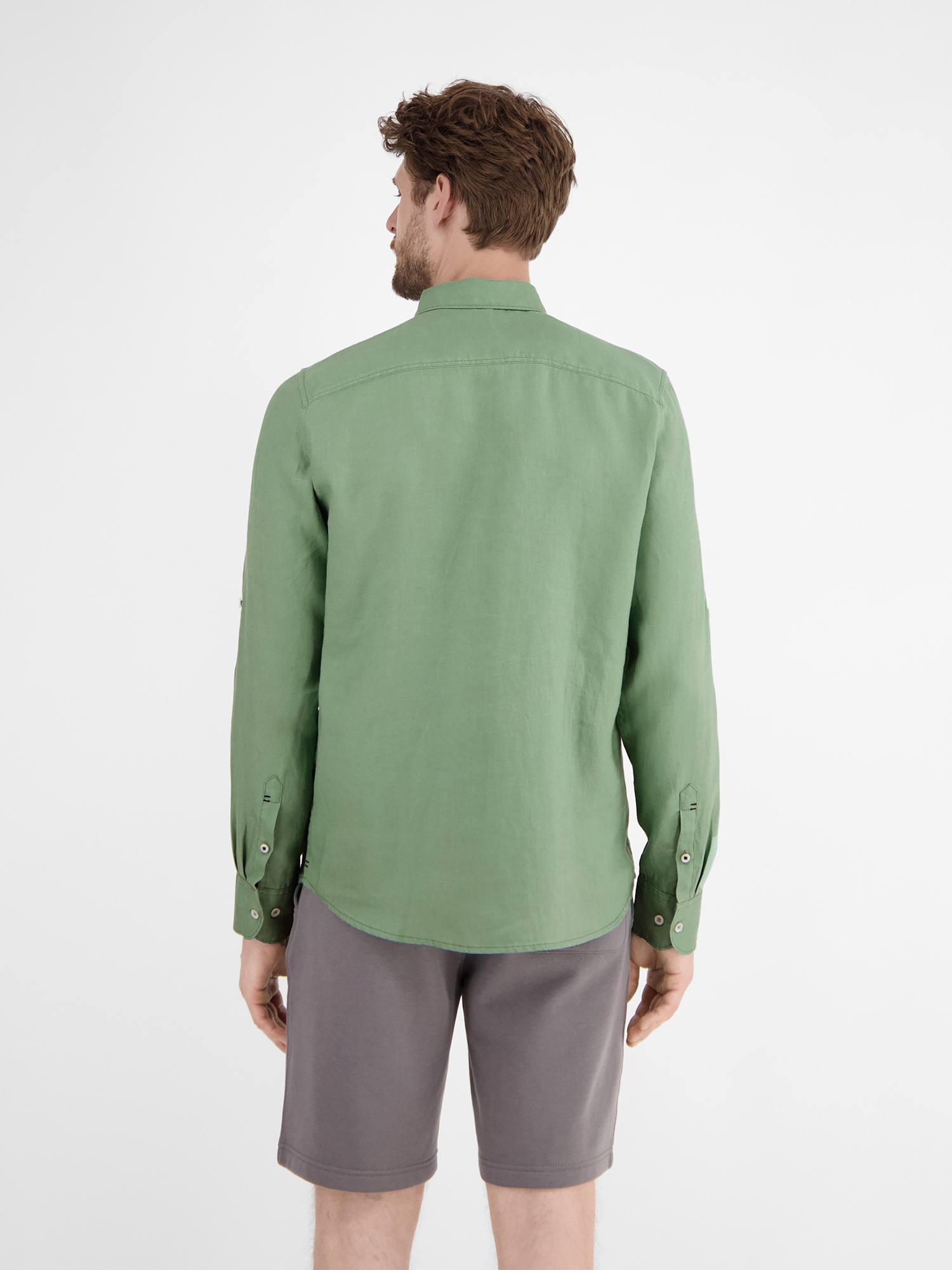 LERROS Langarmhemd "LERROS Herrenhemd in Leinen-Baumwoll-Blend" günstig online kaufen