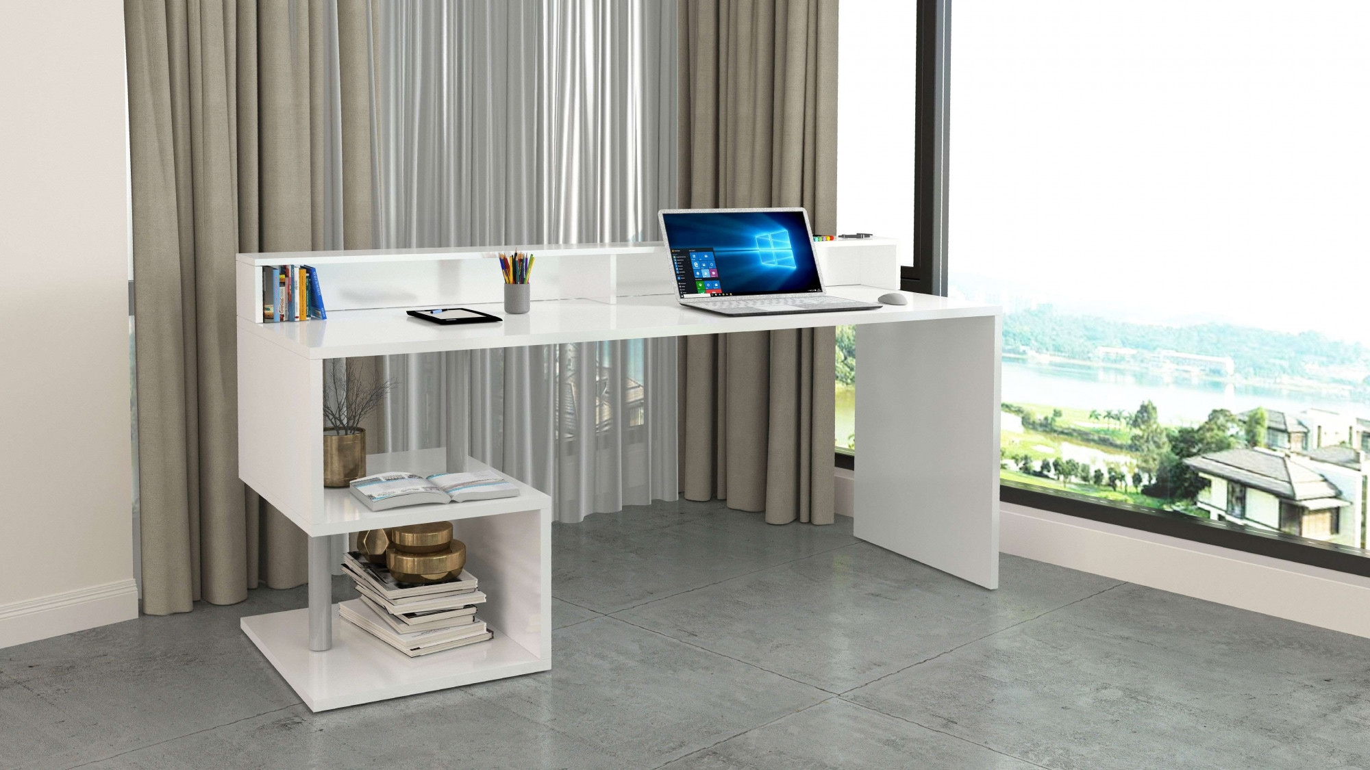 INOSIGN Schreibtisch »Esse, modernes Design«, in verschiedenen Breiten, mit und ohne Monitoraufsatz, Made in Italy