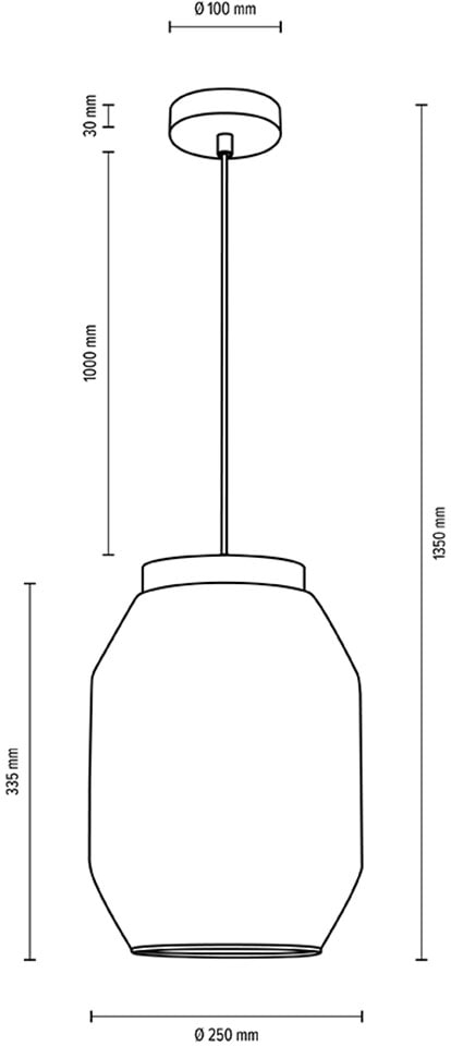 BRITOP LIGHTING Pendelleuchte »Vaso«, Naturprodukt aus Kiefernholz,  Nachhaltig, Hochwert. Rauch Glasschirm | BAUR