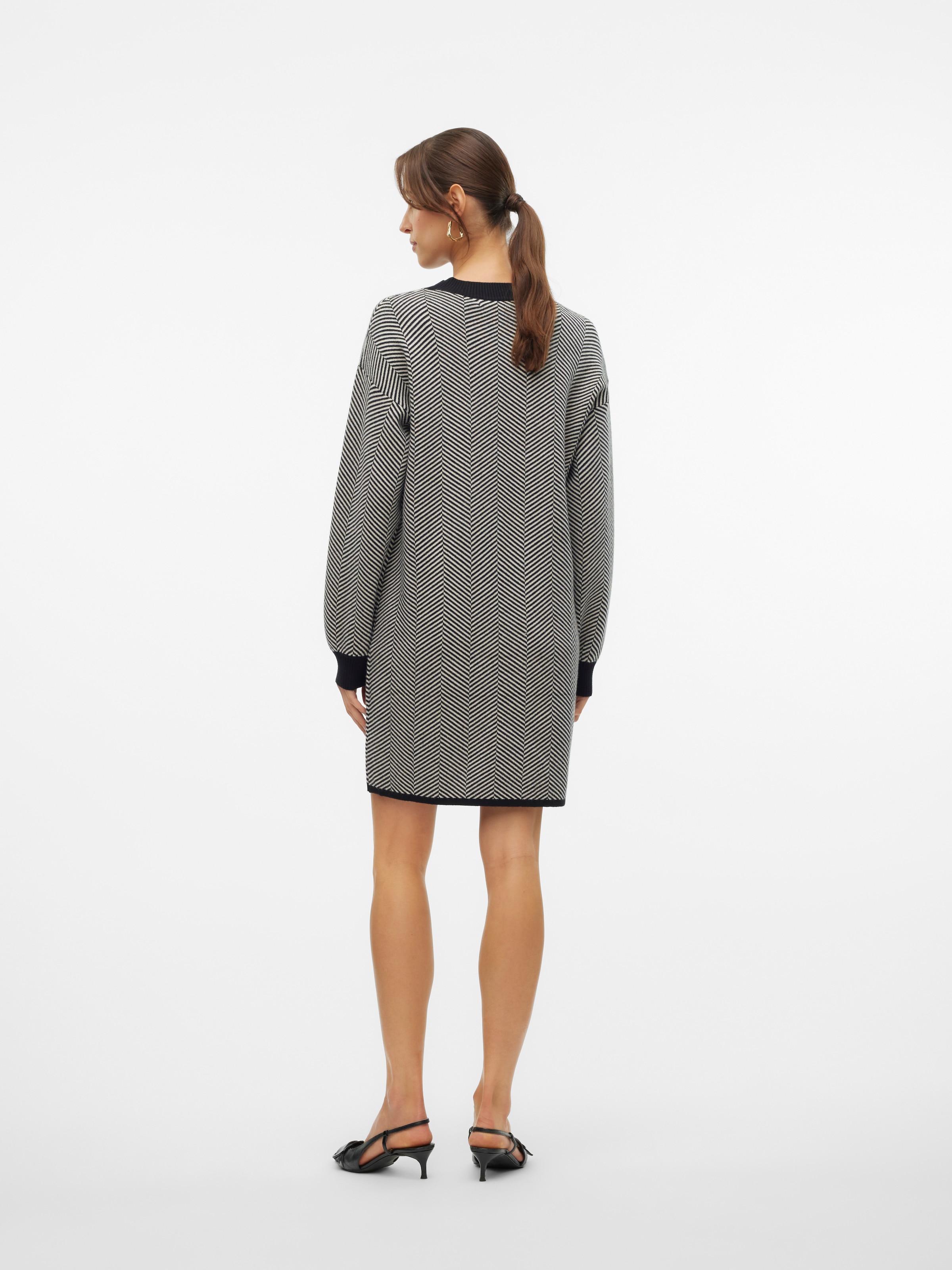Vero Moda Strickkleid »VMBLUSH HERRINGBONE LS O-NECK DRESS LCS«
