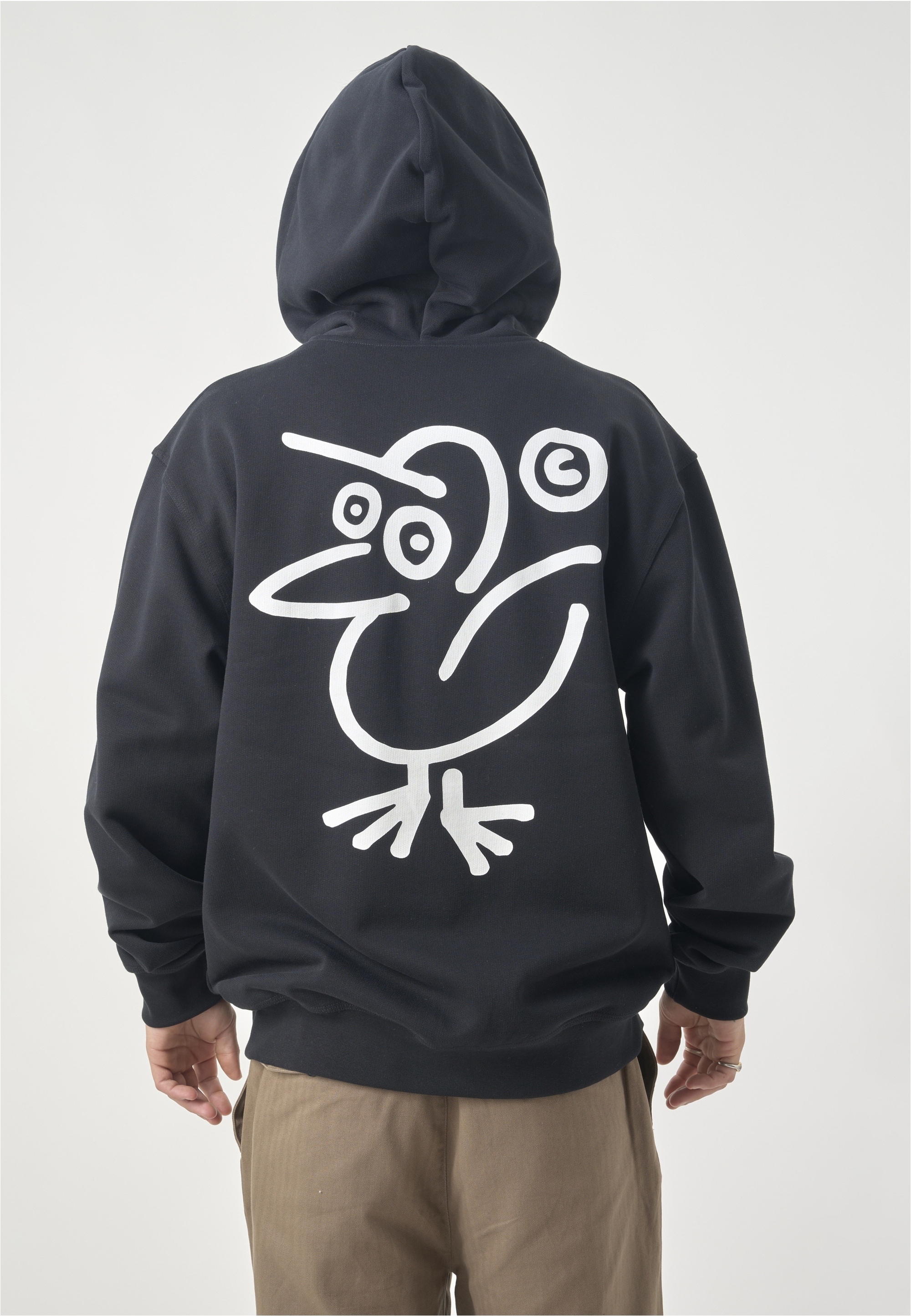 Cleptomanicx Kapuzensweatshirt »Sketchu Gull Zip«, mit großem Print hinten
