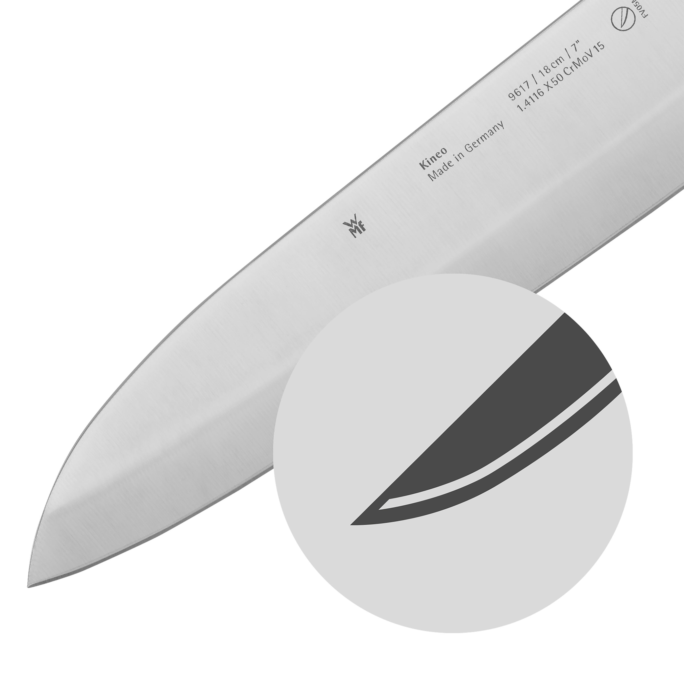 WMF Santokumesser »Kineo«, (1 tlg.), Performance Cut Technologie, hochwertiger Edelstahl, ergonomisch
