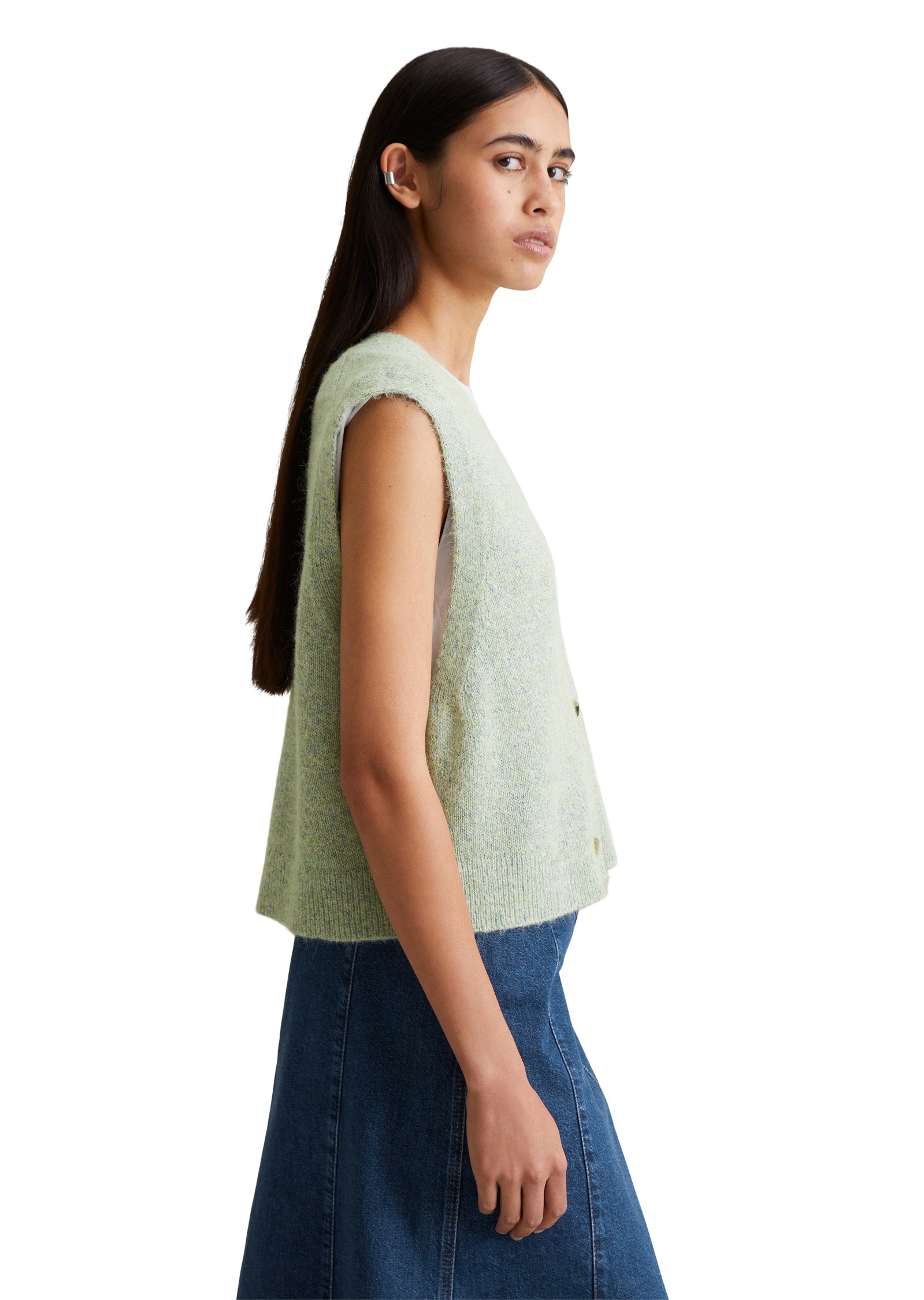 Marc O'Polo DENIM Strickweste »aus Baumwoll-Multicolor-Garn«