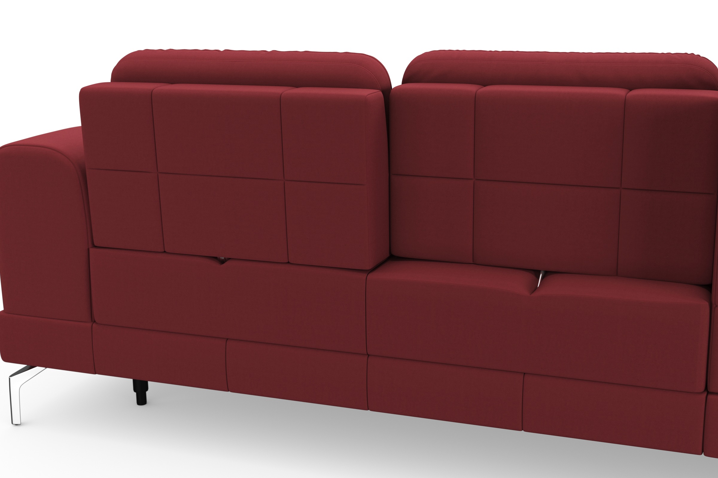 Ecksofa SIT & MORE "Bendigo L-Form", rot, B:284cm H:87cm T:175cm, Sofas, Ecksofa, inklusive Sitztiefenverstellung, Bodenfreiheit 15 cm, 2 Fußfarben 6