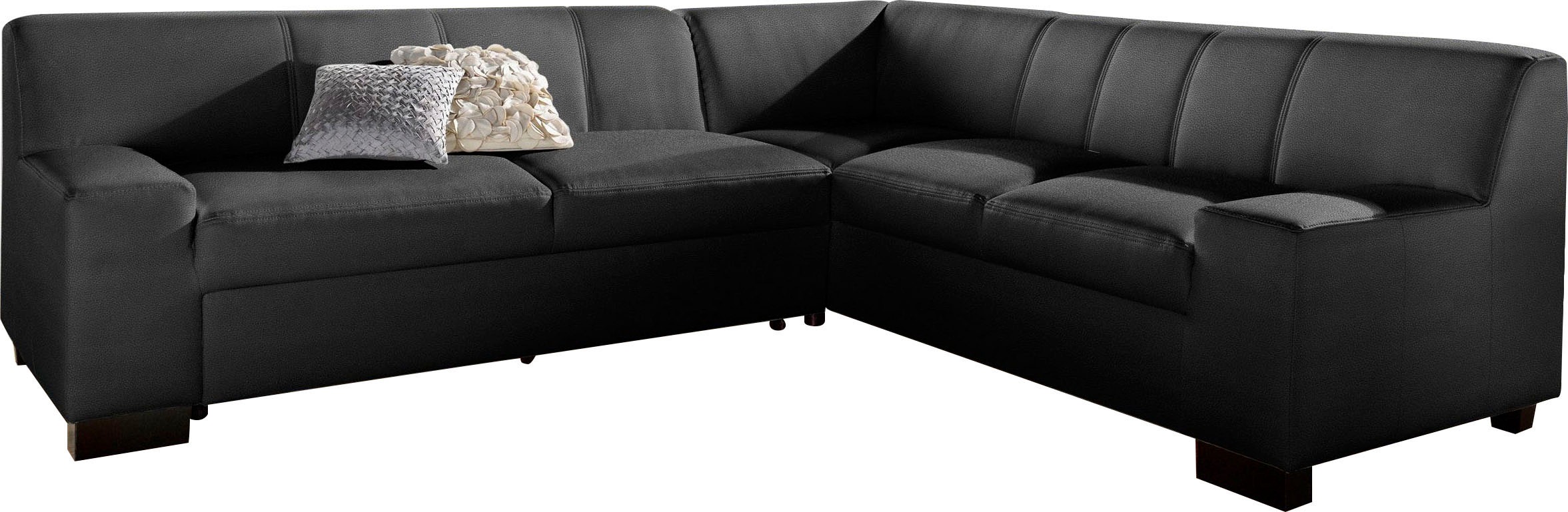 DOMO collection Ecksofa "Norma Top, elegant und modern, flache Armlehnen, L günstig online kaufen