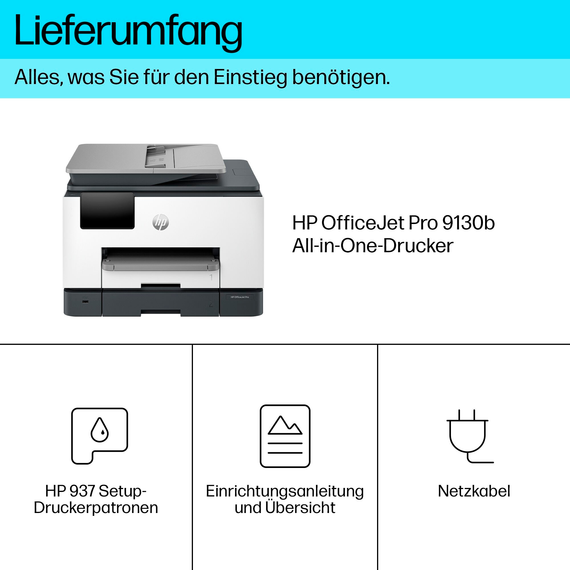 HP Multifunktionsdrucker »OfficeJet Pro 9130b«, HP Instant Ink kompatibel