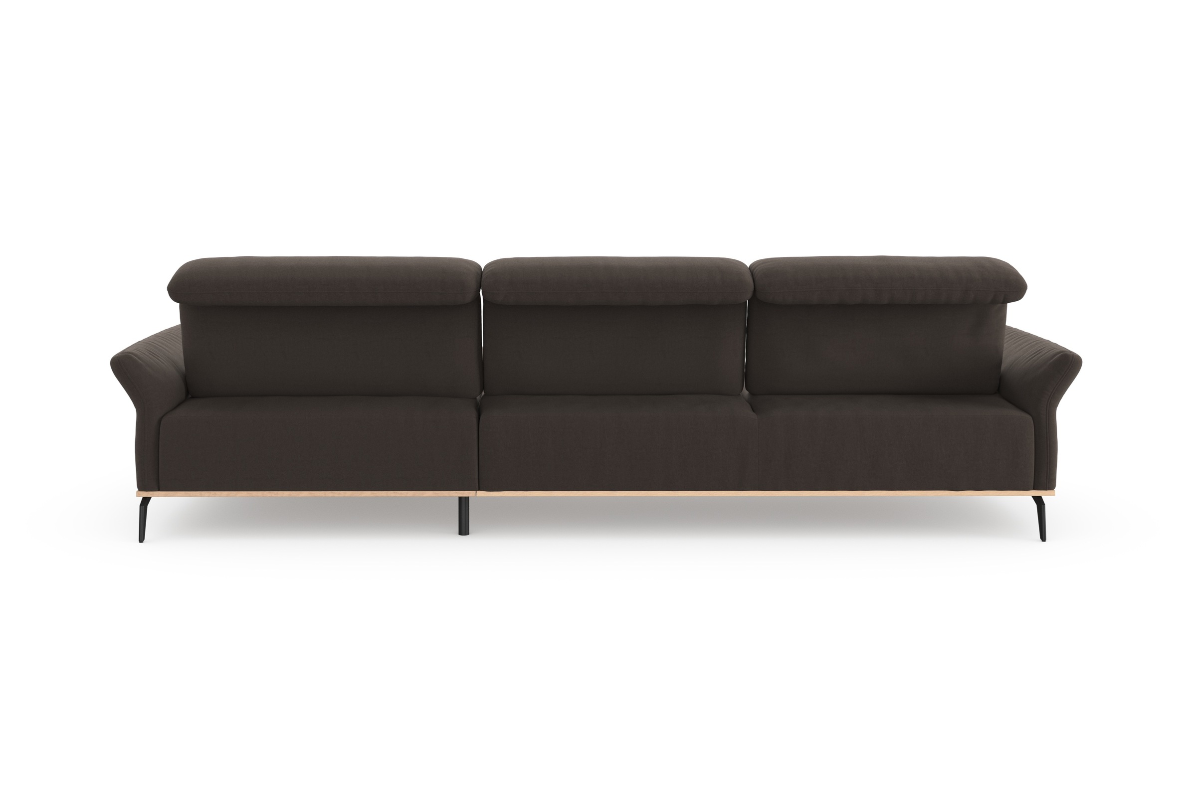 Home affaire Ecksofa »Fjord L-Form« massiv, wahlweise mit Armlehnfunktion, Kopf- Sitztiefenverstellung